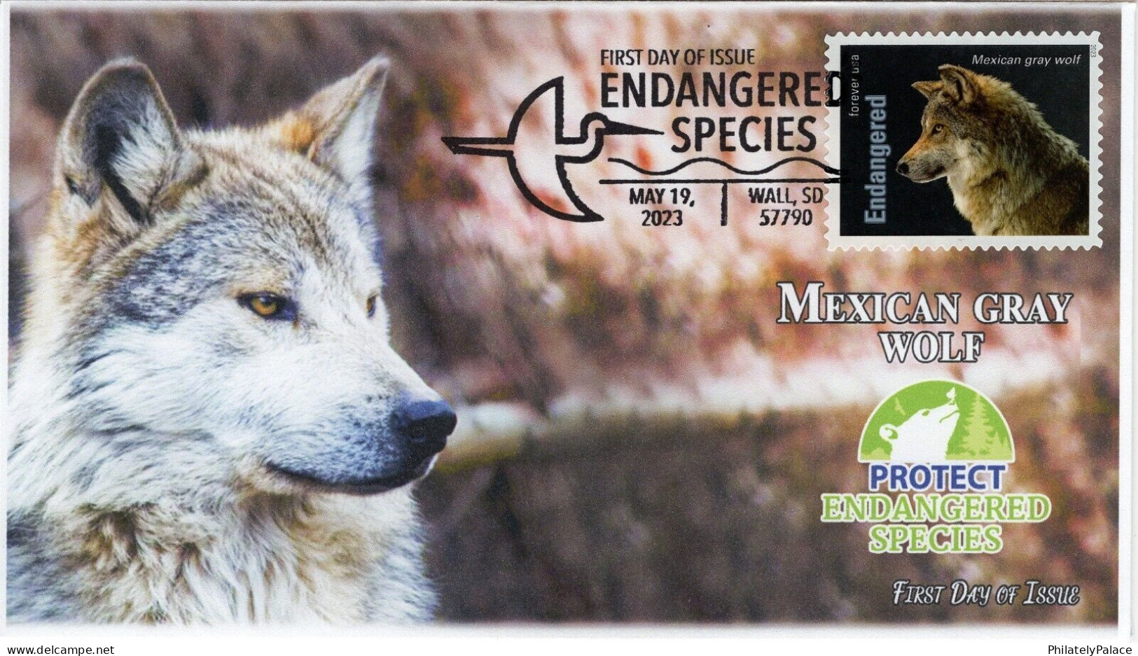 USA 2023 Mexican Gray Wolf , Endangered Species, Animal, Pictorial Postmark, FDC Cover (**) - Storia Postale