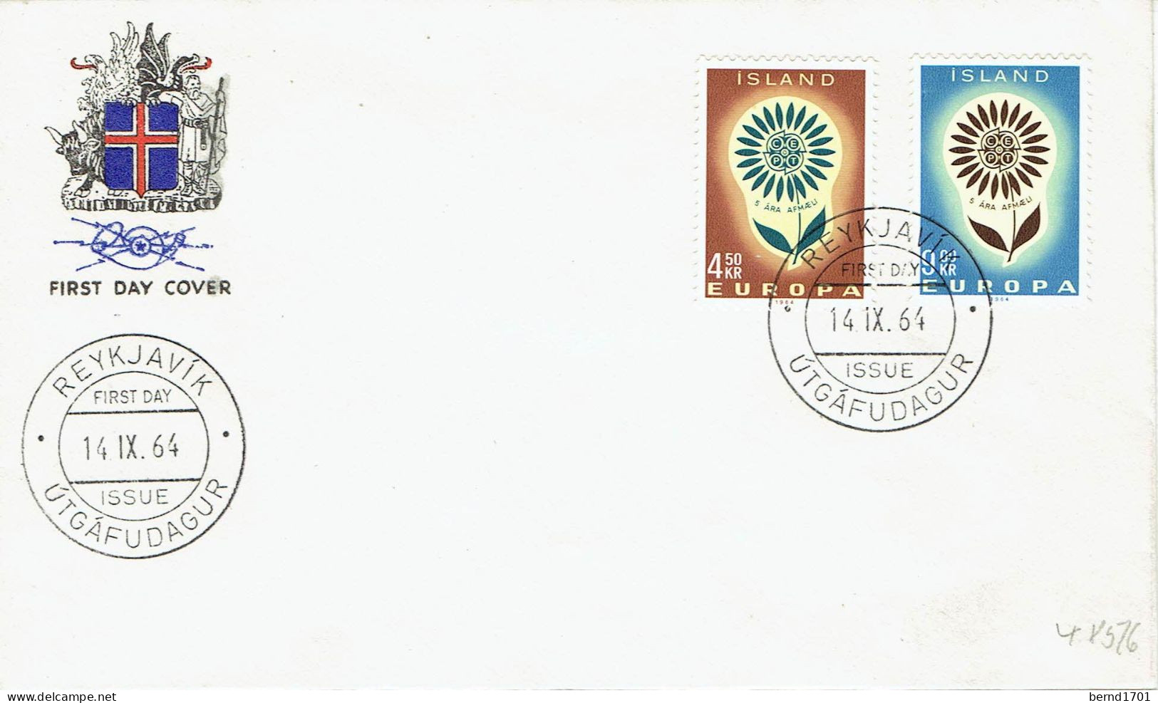 Island / Iceland - Mi-Nr 385/386 FDC (K1813) - 1964