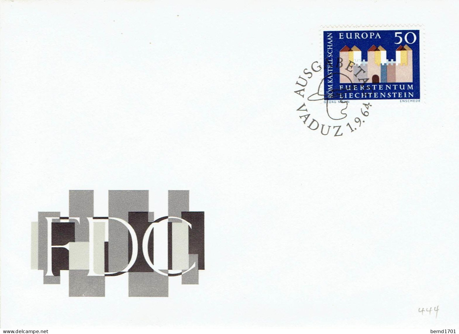 Liechtenstein - Mi-Nr 444 FDC (K1815) - 1964