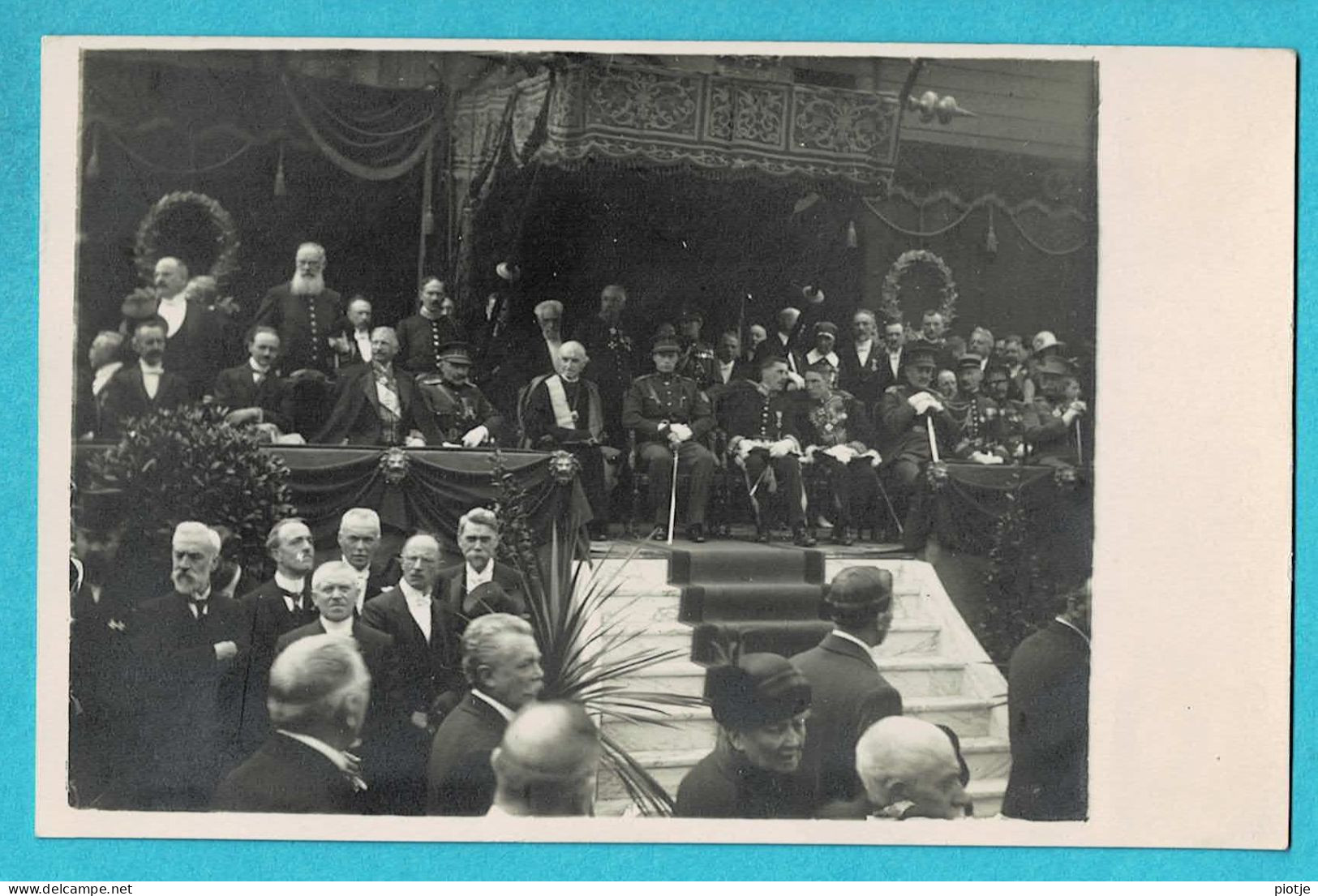 * Mechelen - Malines (Antwerpen) * (Carte Photo - Fotokaart) Royalty, Roi Leopold III, Animée, Tribune, Unique, TOP - Malines