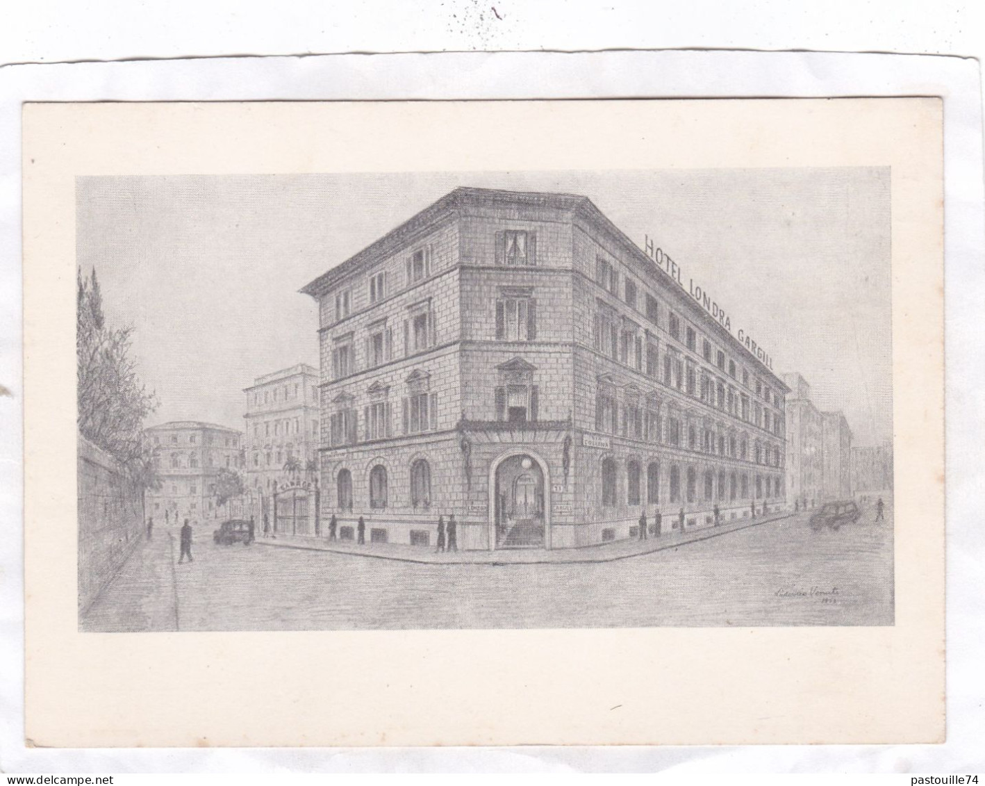 CP :  15 X 10,5  -  ROMA  -  ALBERGO  DI  LONDRA  E  CARGILL , Via Collina - Cafés, Hôtels & Restaurants