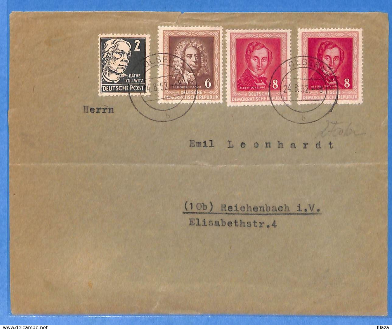 Allemagne DDR 1952 Lettre De Olbernhau (G22029) - Storia Postale