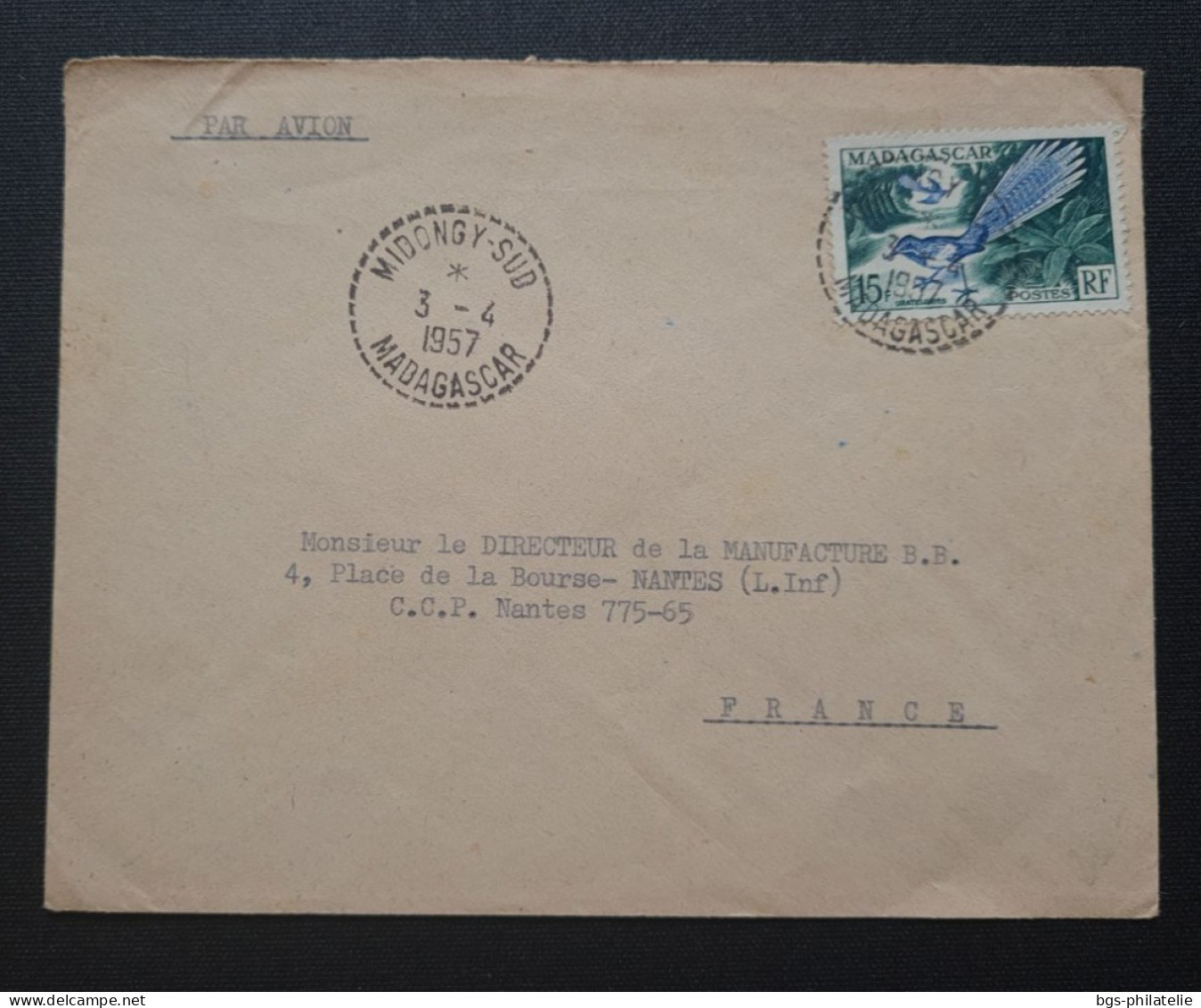 Timbre Numéro 324 Seul Sur Lettre Par Avion. - Storia Postale