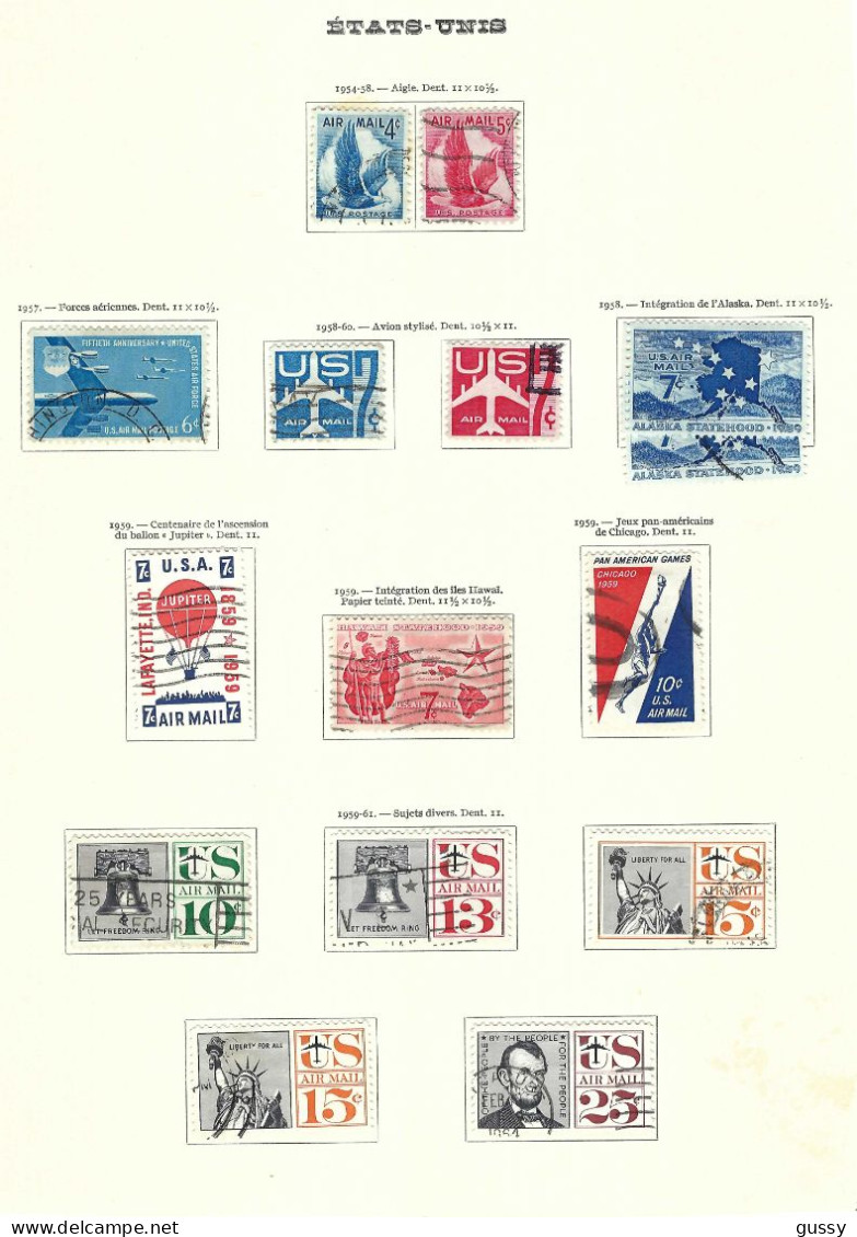 ETATS UNIS P.A. Ca.1954-61: Lot D' Obl. - 2a. 1941-1960 Afgestempeld