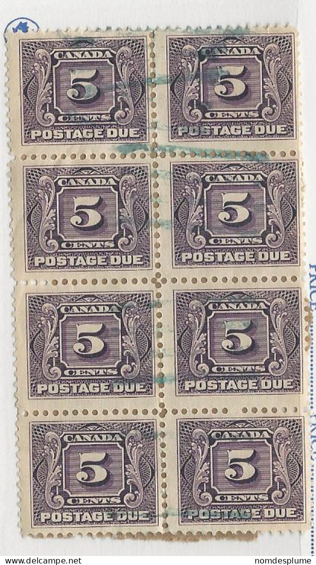 23486) Canada  1906 Postage Due On Piece - Used Stamps