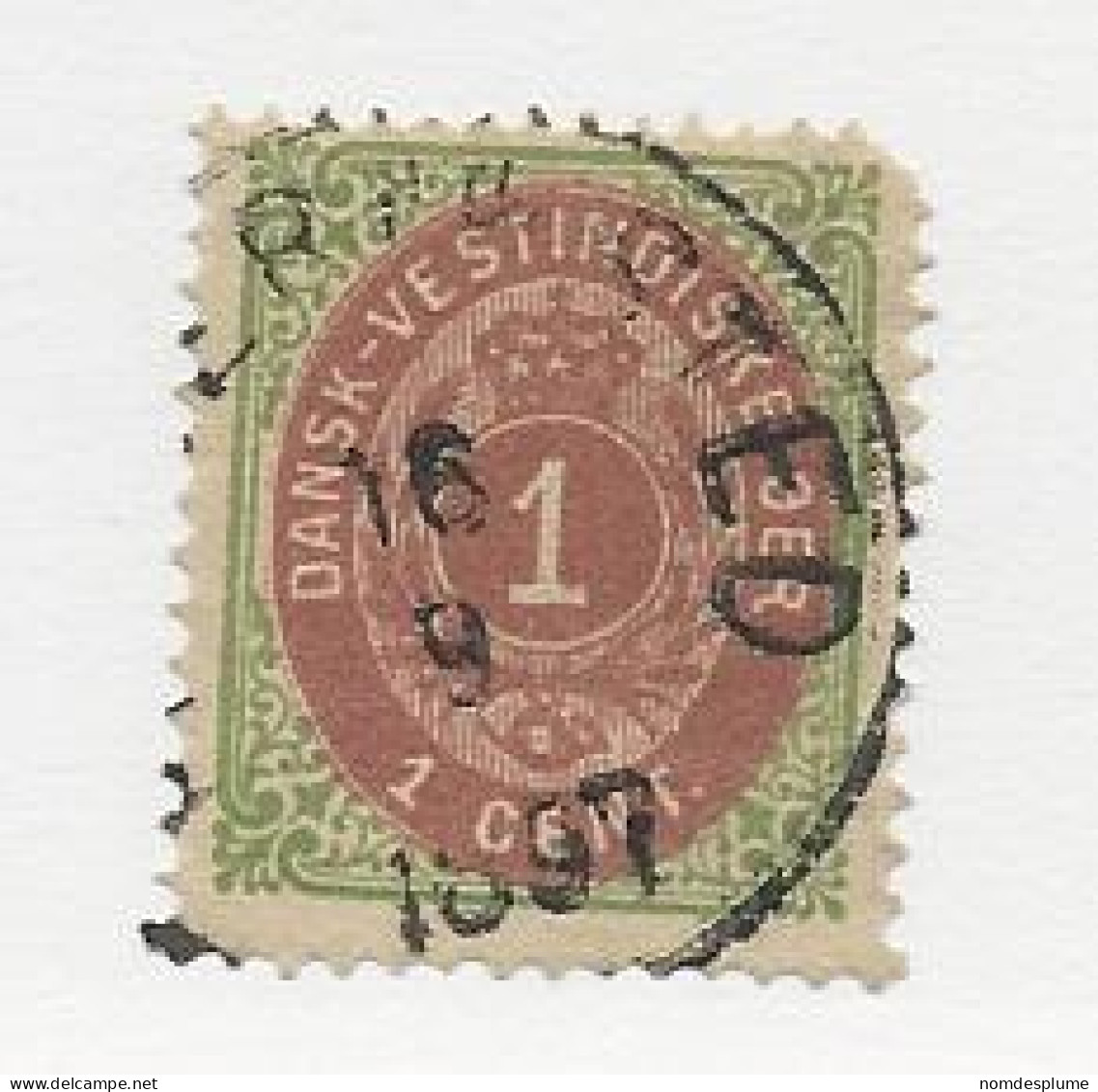 23799 ) Danish West Indies 1874 Inverted Frame - Denmark (West Indies)