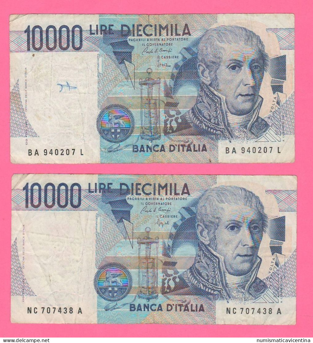 Italia Repubblica 10.000 Lire Alessandro Volta Ciampi Speziali E Stevani Italie Italy - 10000 Liras