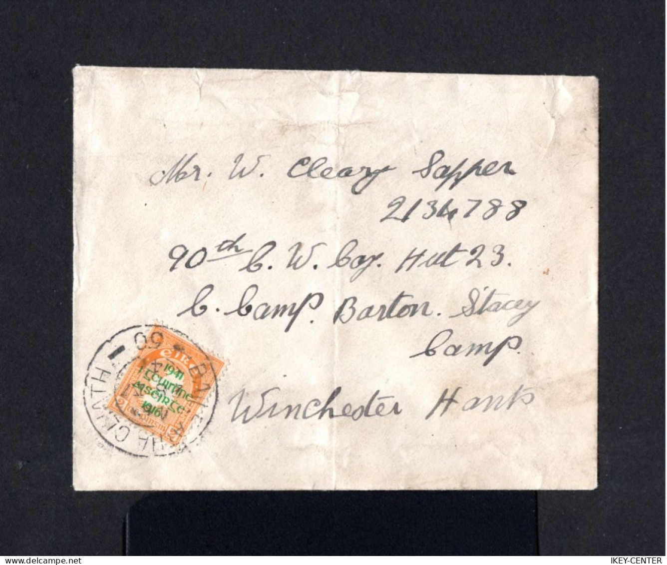 1784-IRELAND-OLD COVER BAILE ATHA CLIATH To WINCHESTER (england) 1941.WWII.EIRE.Enveloppe IRLANDA. IRLANDE - Covers & Documents