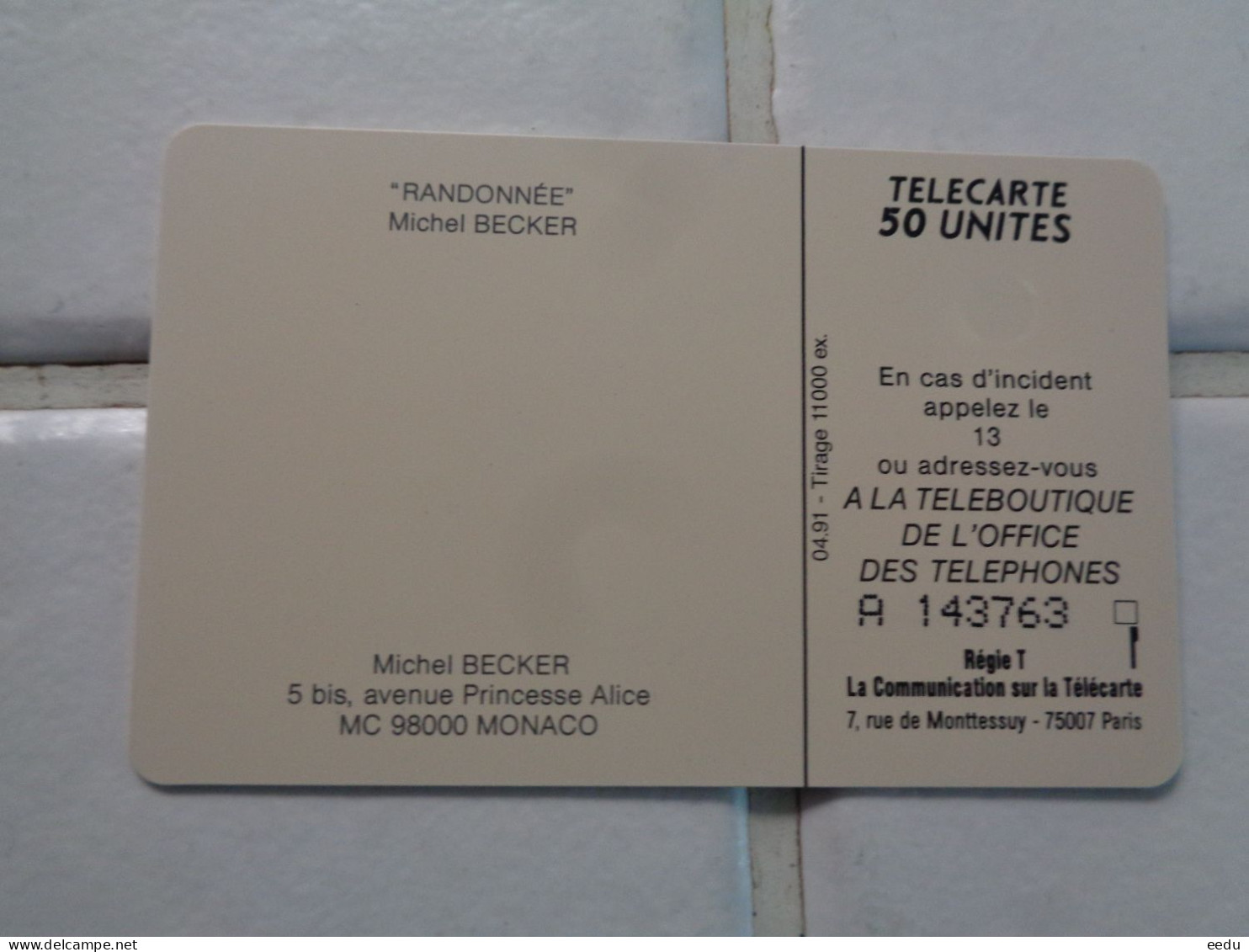 Monaco Phonecard - Mónaco