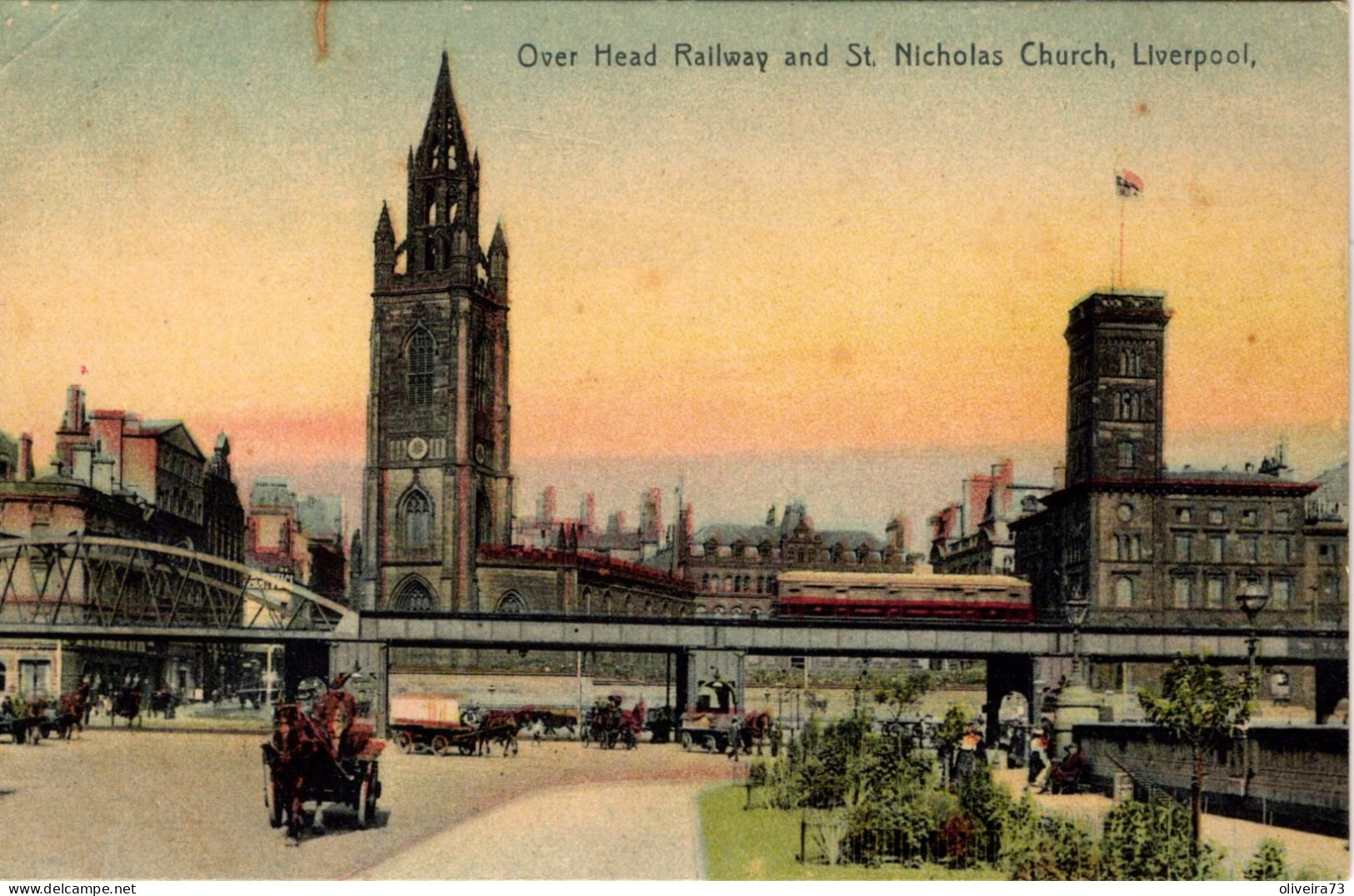 LIVERPOOL - Over Head Railway And St. Nicolas Church - Liverpool