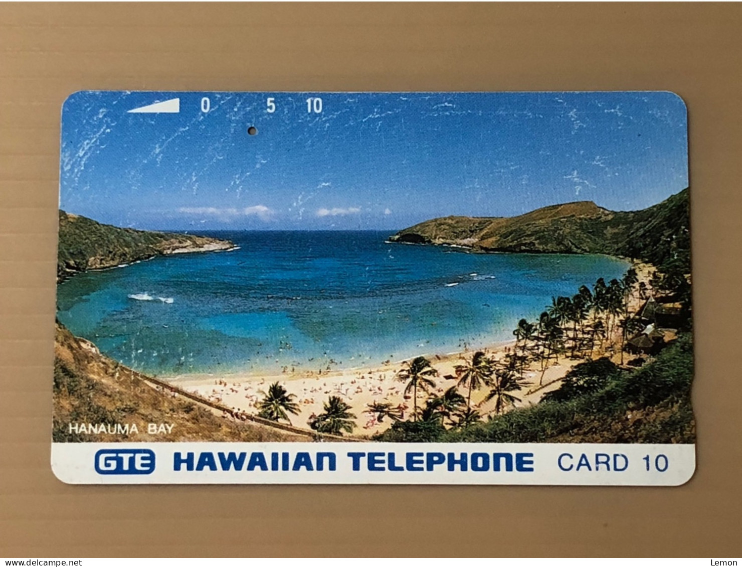 Hawaii Hawaiian Telephone Card Phonecard - Hanauma Bay Reverse Bronze, Set Of 1 Used Card - Hawaï