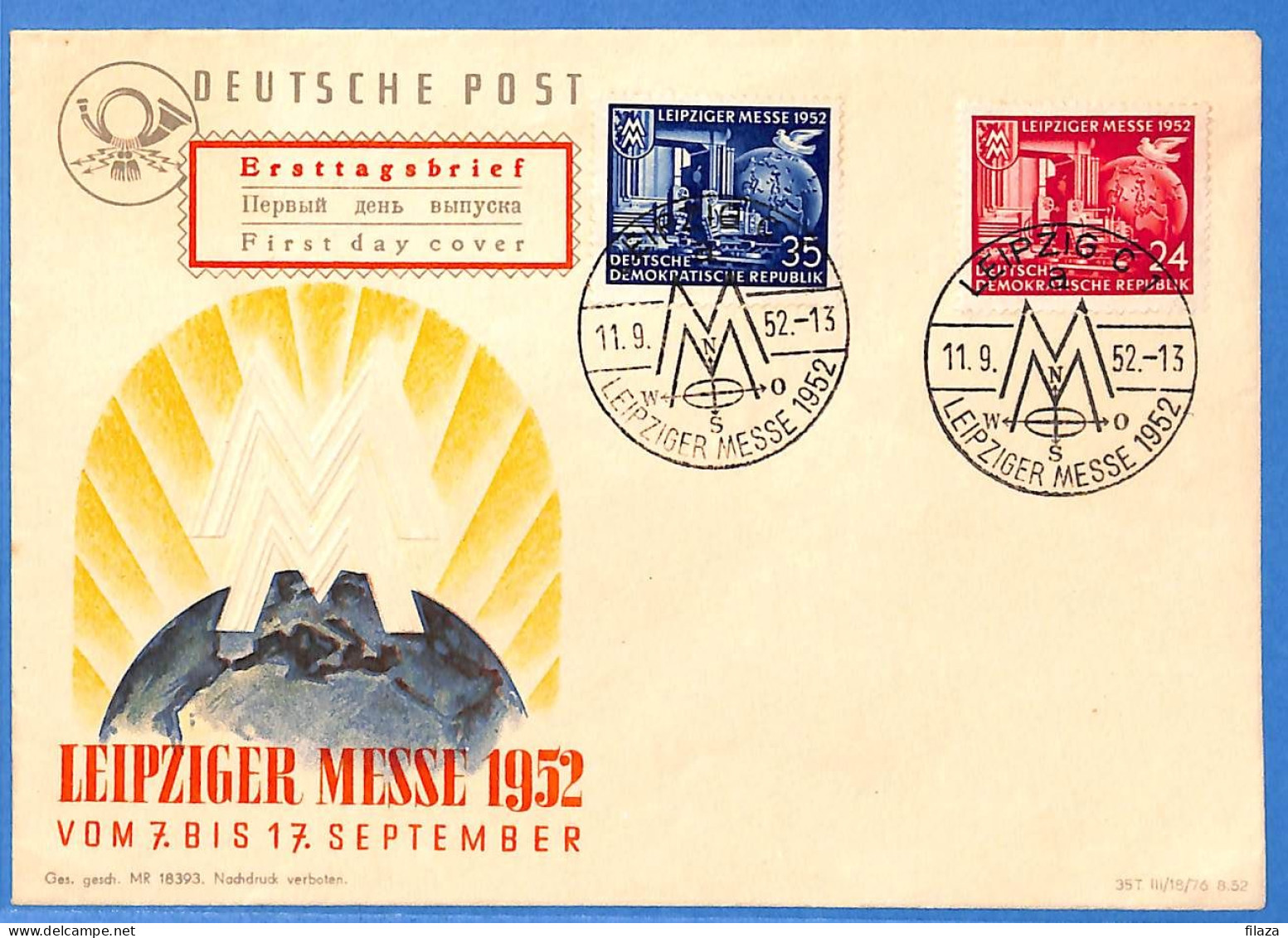 Allemagne DDR 1952 Lettre De Leipzig (G22057) - Covers & Documents