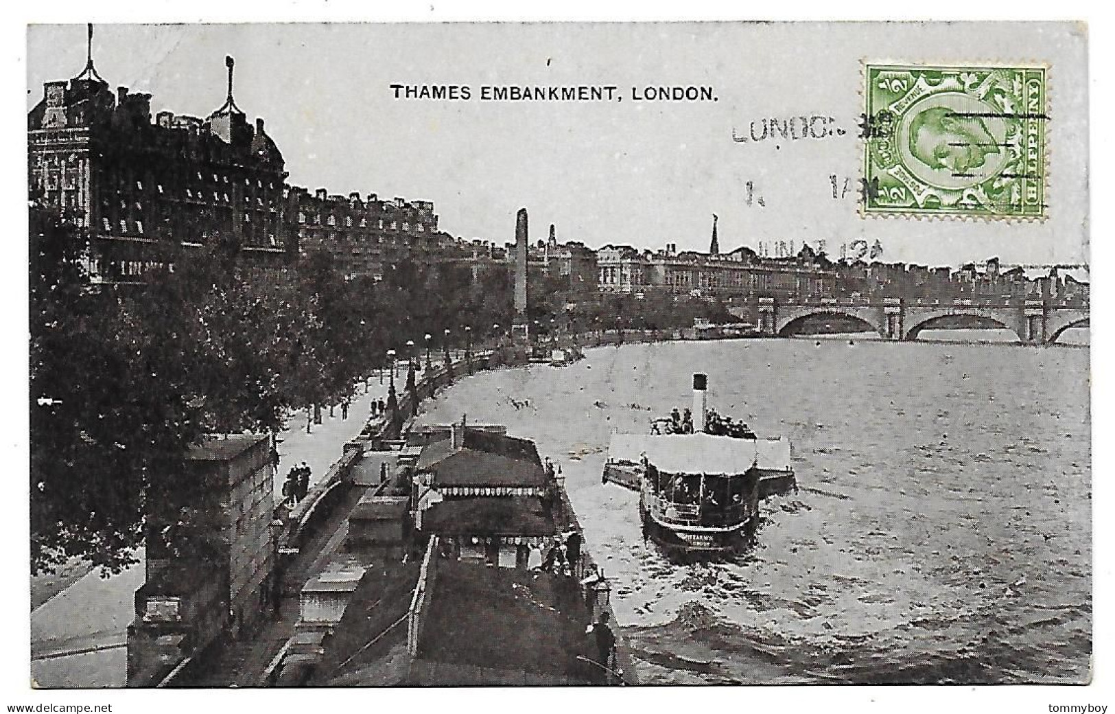 CPA Thames Embankment, London - River Thames