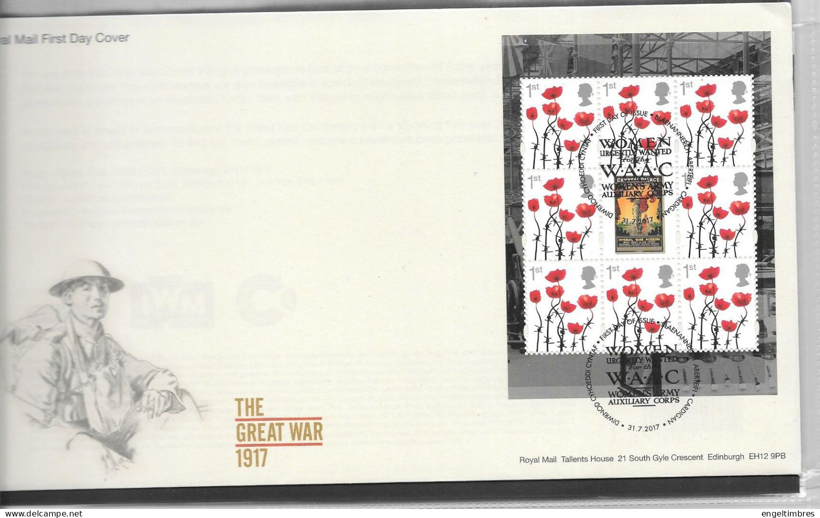 Gb   WW1 1917/2017   DP522  Ex Prestige Book On FDC   NOTES SEE NOTES - Covers & Documents