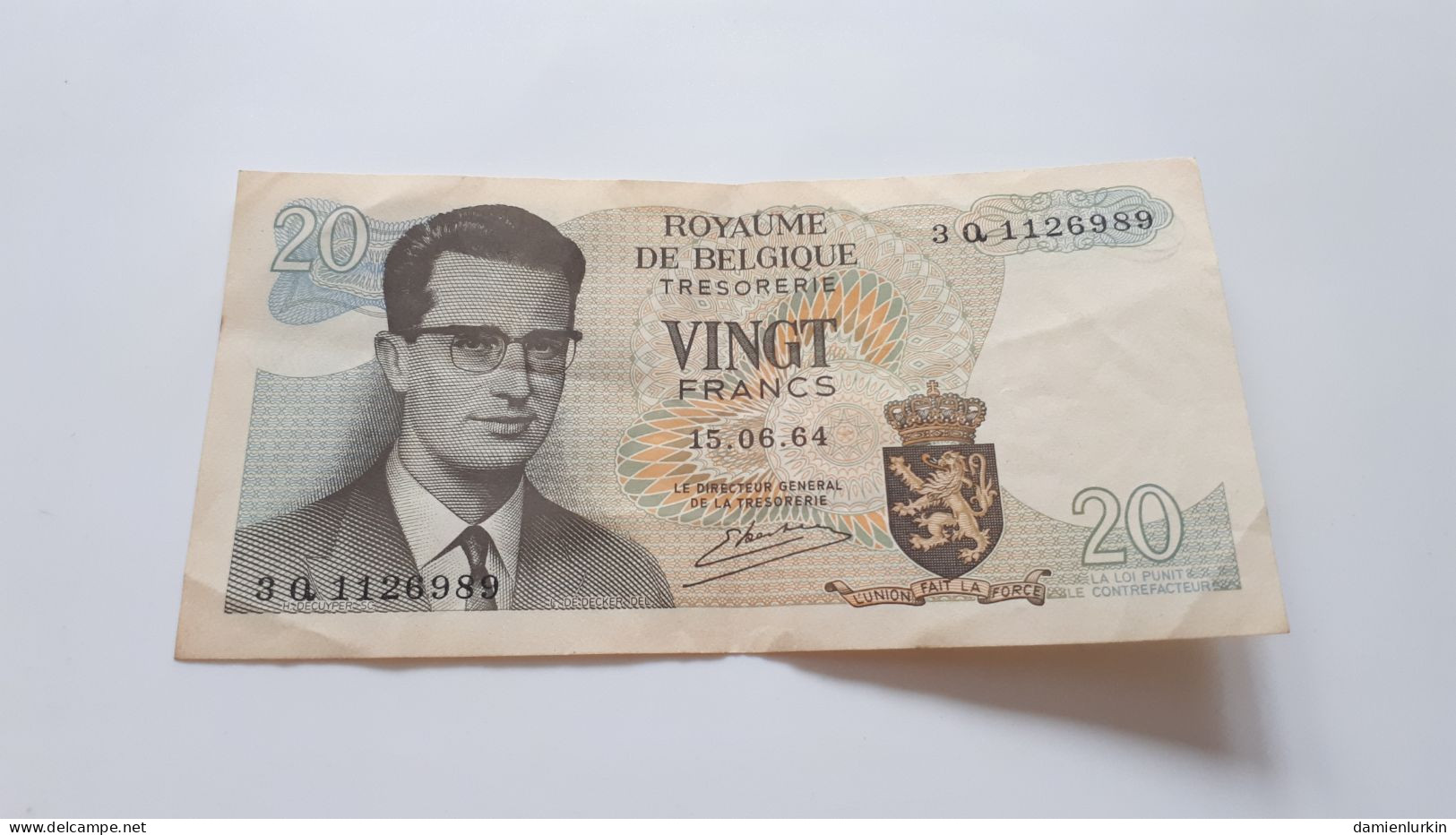 BELGIQUE/BELGIE/BELGIEN/BELGIUM ATOMIUM 20 FRANCS 1964 KESTENS SERIE 3 Q P-138a.3 - 20 Franchi