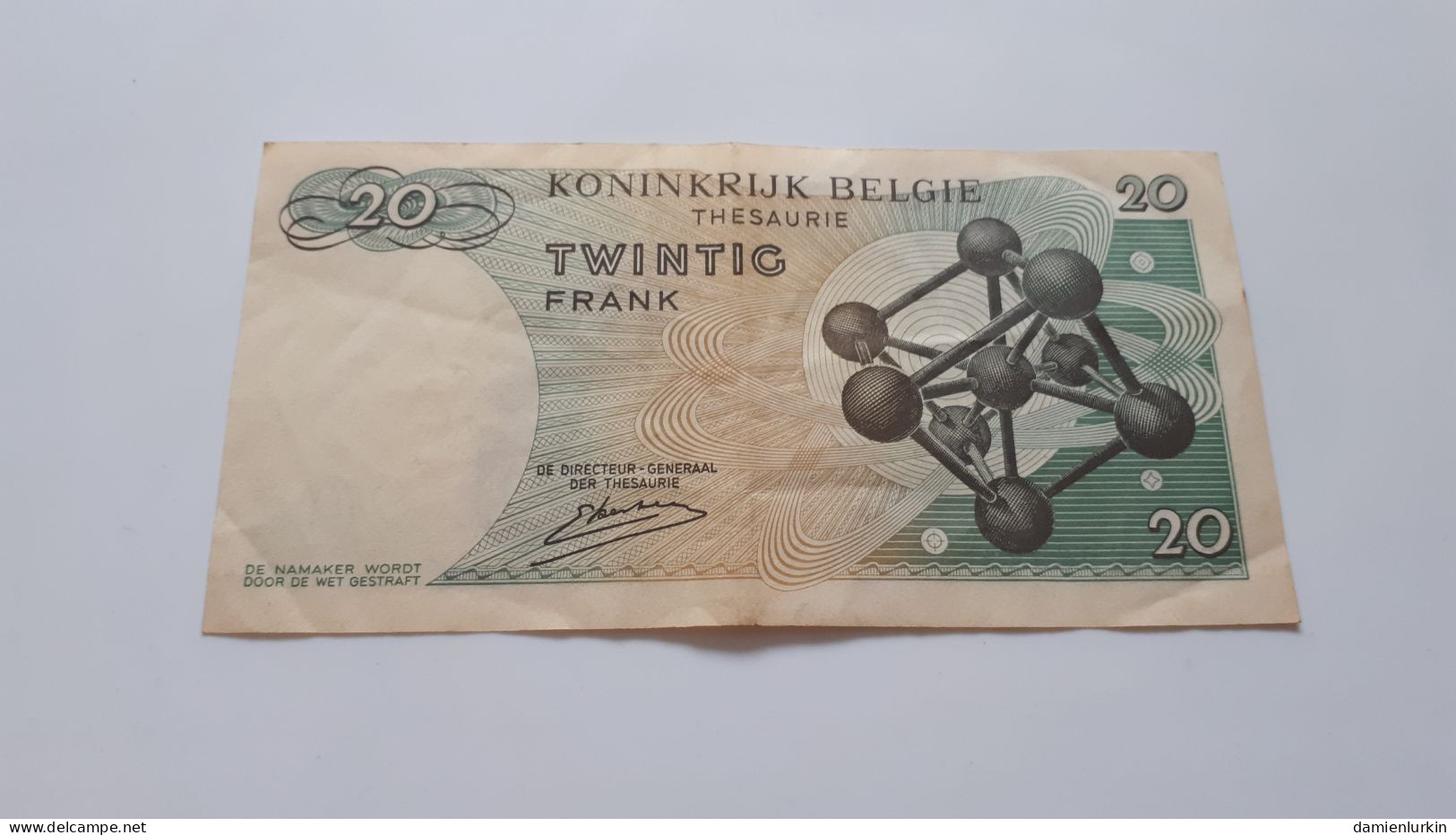 BELGIQUE/BELGIE/BELGIEN/BELGIUM ATOMIUM 20 FRANCS 1964 KESTENS SERIE 3 Q P-138a.3 - 20 Francos