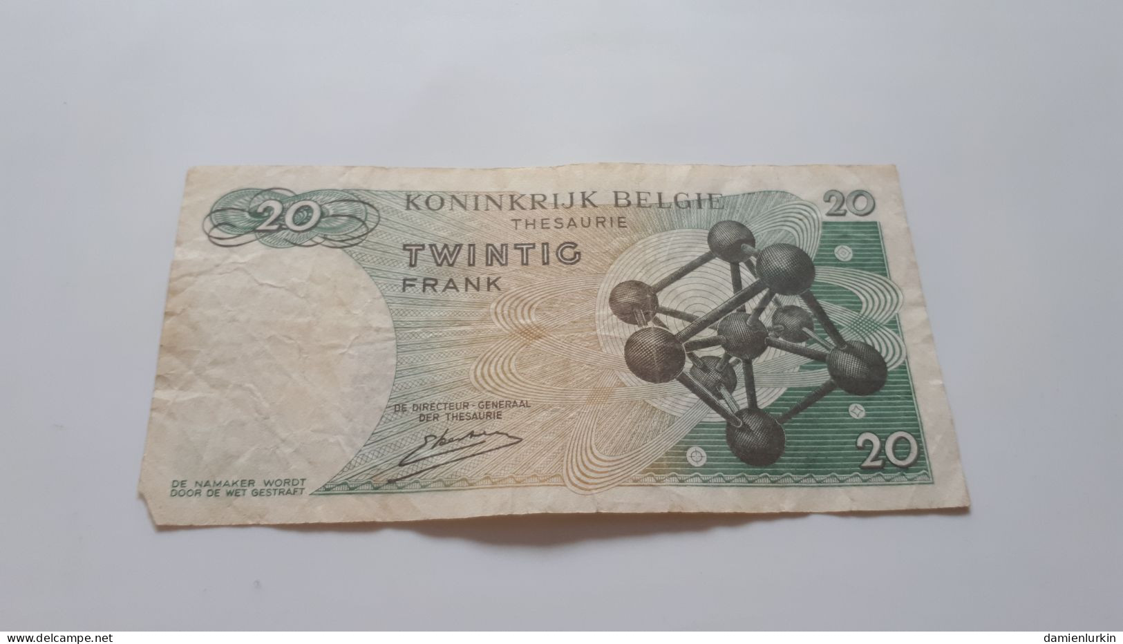 BELGIQUE/BELGIE/BELGIEN/BELGIUM ATOMIUM 20 FRANCS 1964 KESTENS SERIE 3 Q P-138a.3 - 20 Francs