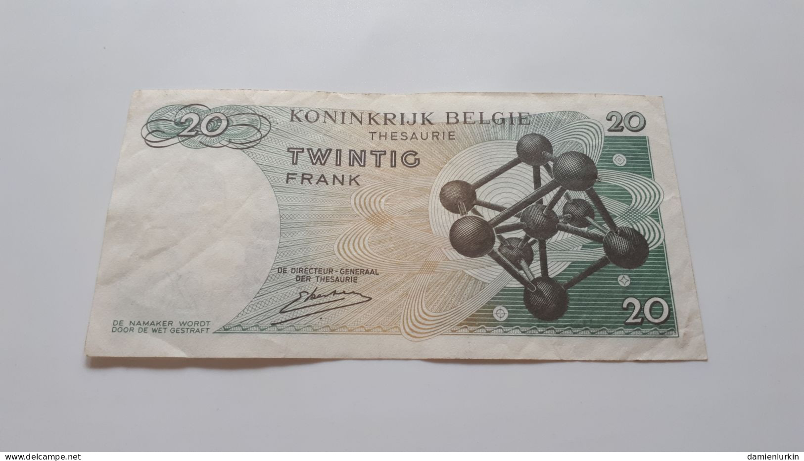 BELGIQUE/BELGIE/BELGIEN/BELGIUM ATOMIUM 20 FRANCS 1964 KESTENS SERIE 3 S P-138a.3 - 20 Francos