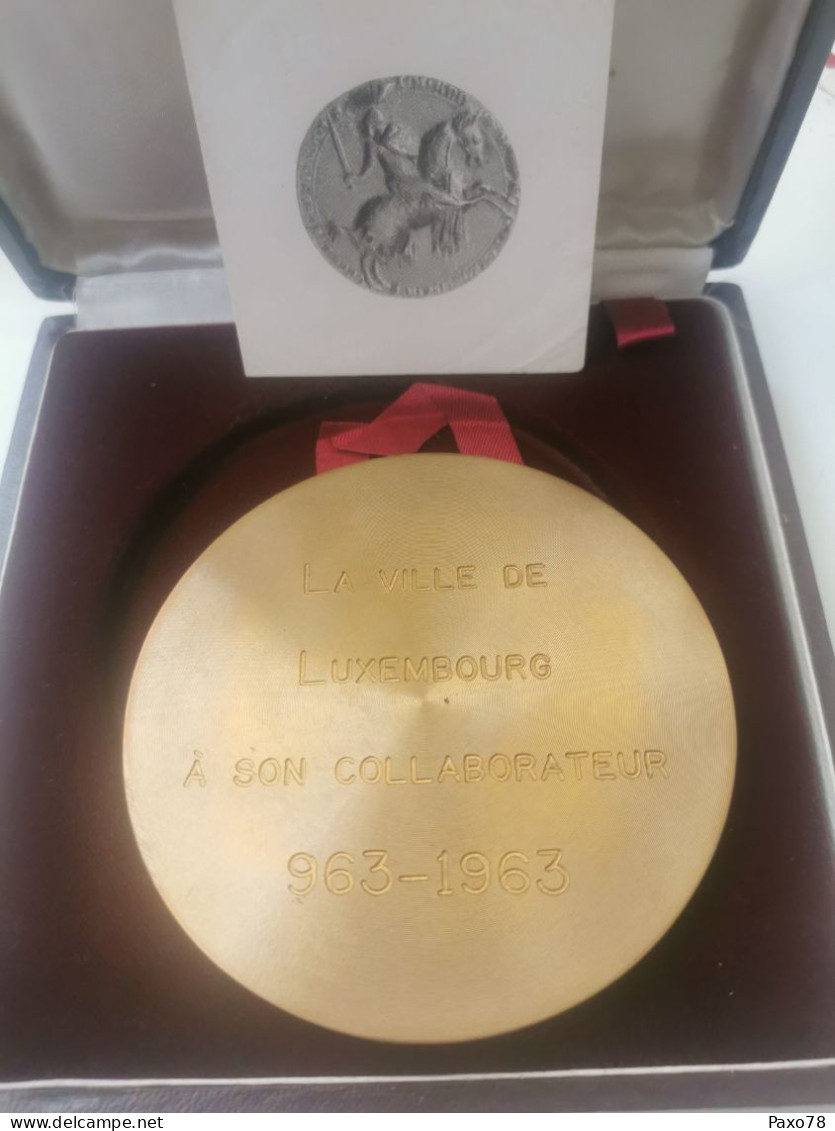 Luxembourg Médaille, Médaille 1000 Ans Ville De Luxembourg 1963 - Altri & Non Classificati