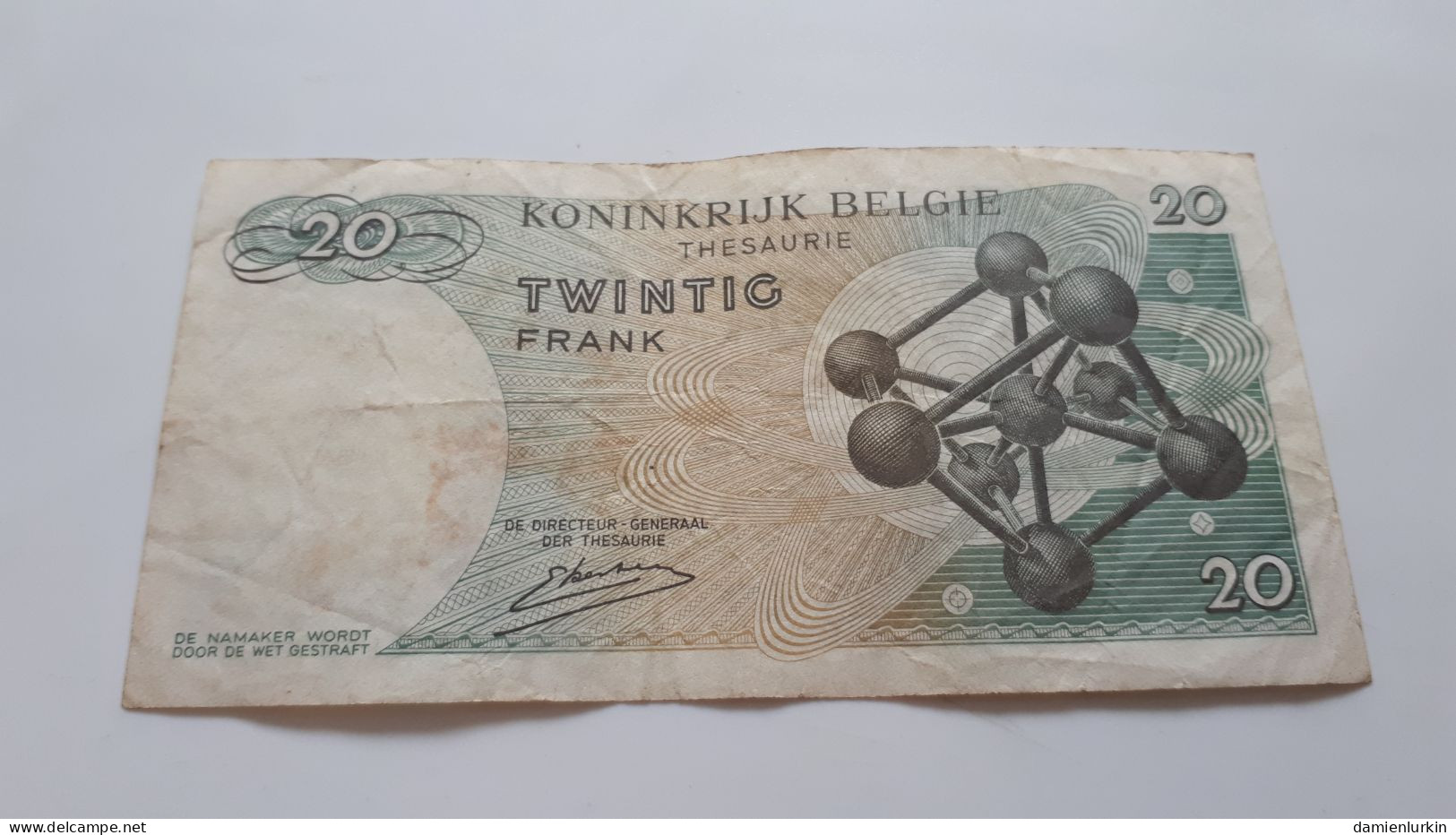 BELGIQUE/BELGIE/BELGIEN/BELGIUM ATOMIUM 20 FRANCS 1964 KESTENS SERIE 4 C P-138a.3 - 20 Franchi