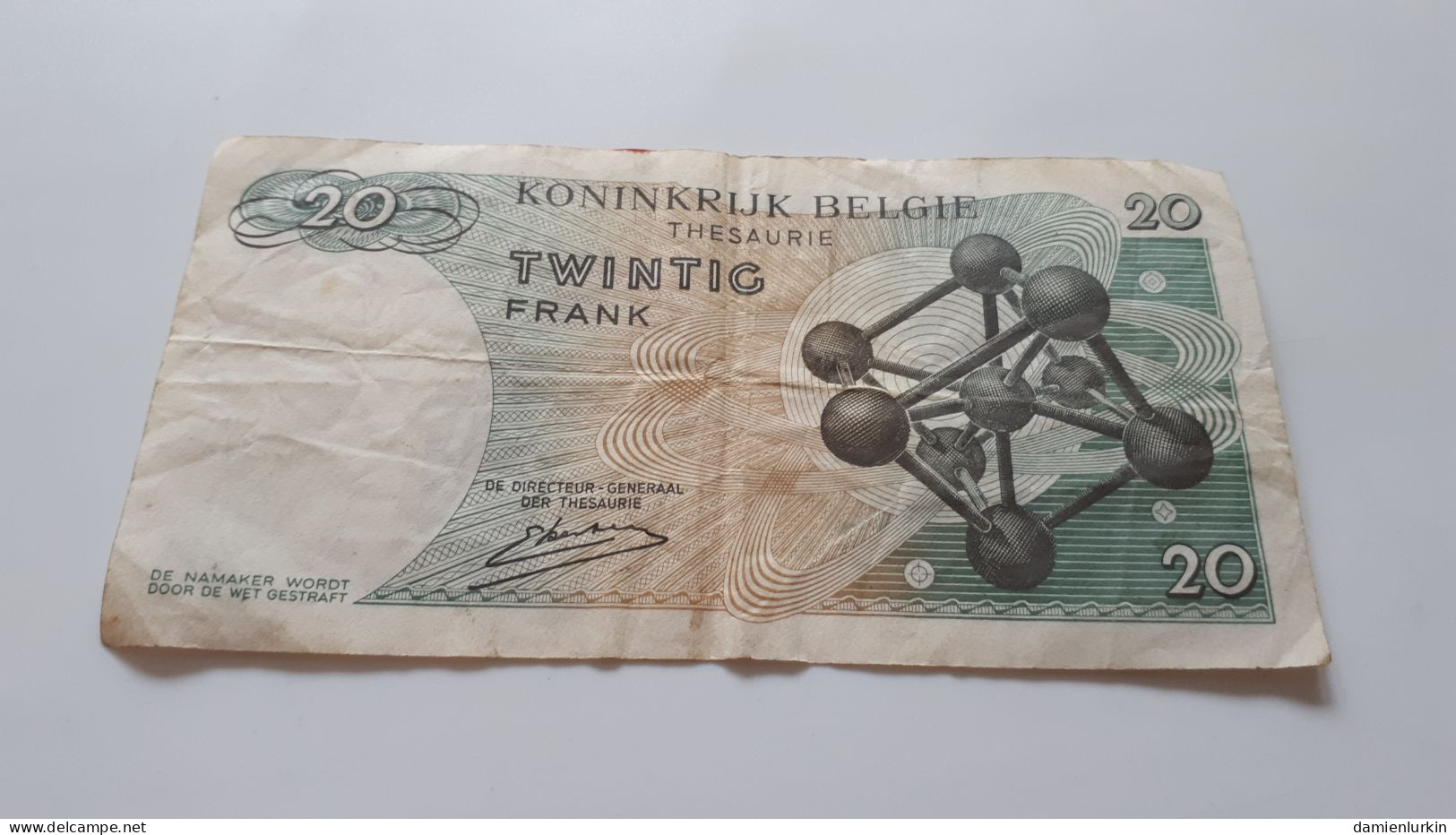 BELGIQUE/BELGIE/BELGIEN/BELGIUM ATOMIUM 20 FRANCS 1964 KESTENS SERIE 4 D P-138a.3 - 20 Francs