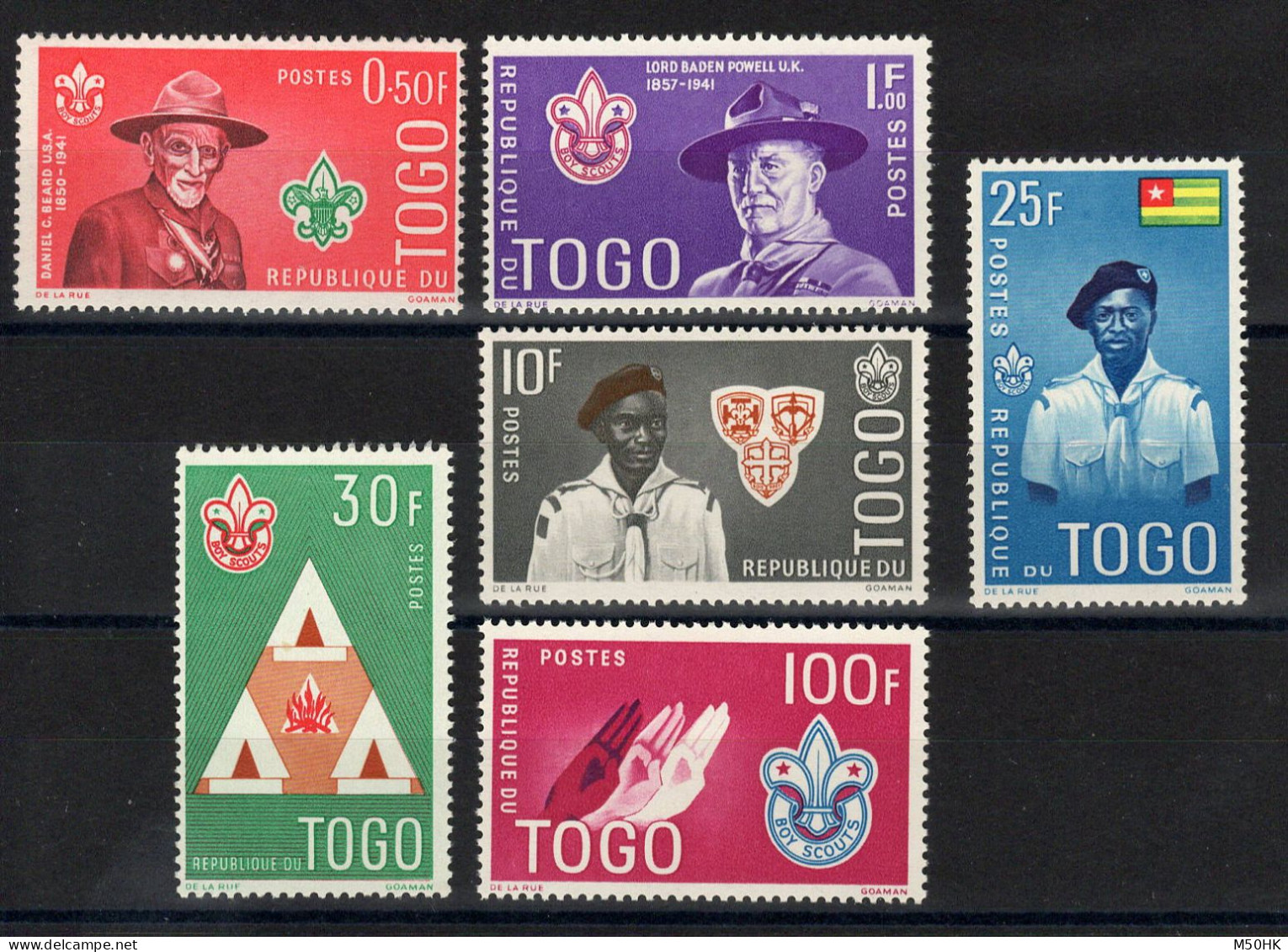 Togo - YV 334 à 339 Complete N** MNH Luxe , Scoutisme - Togo (1960-...)