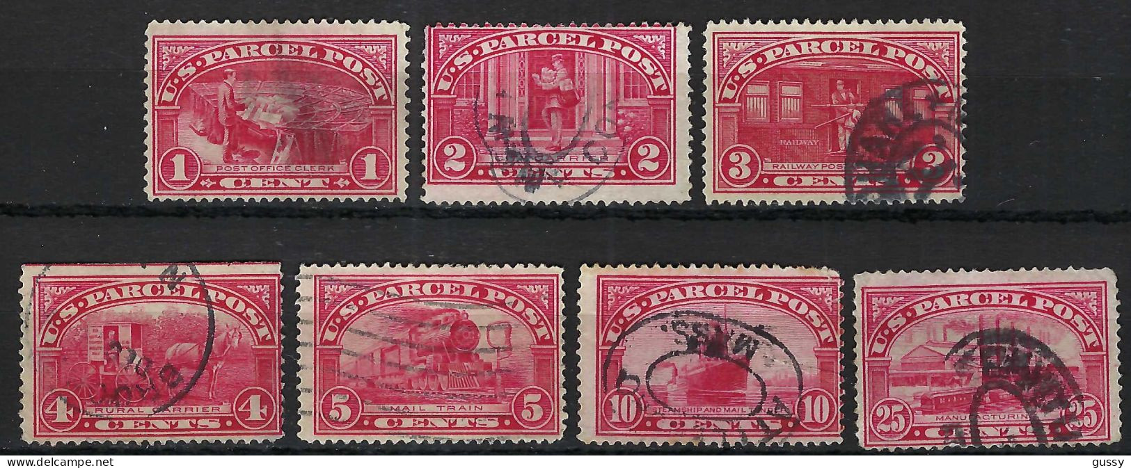 ETATS UNIS Colis Ca. 1912: Lot D'obl. - Paketmarken