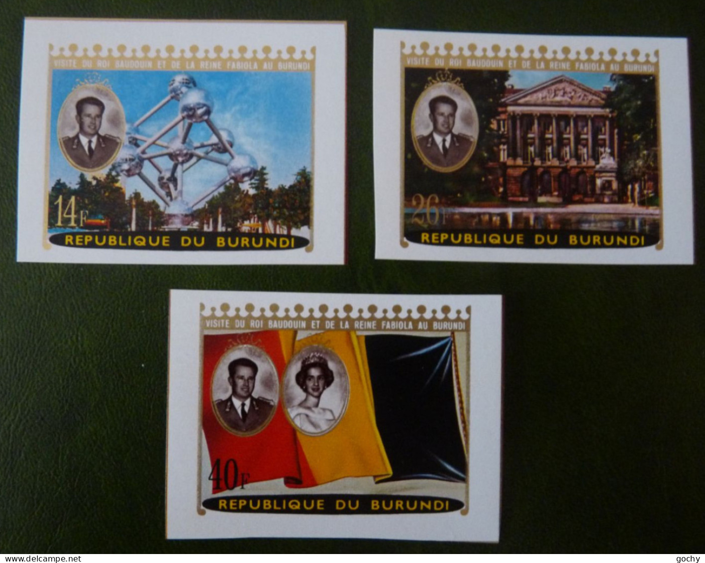 BURUNDI   1990   : PA  N° 182a à 184a  ** Neuf MNH-CAT.: 105,00€ Non Dentelé - Unused Stamps