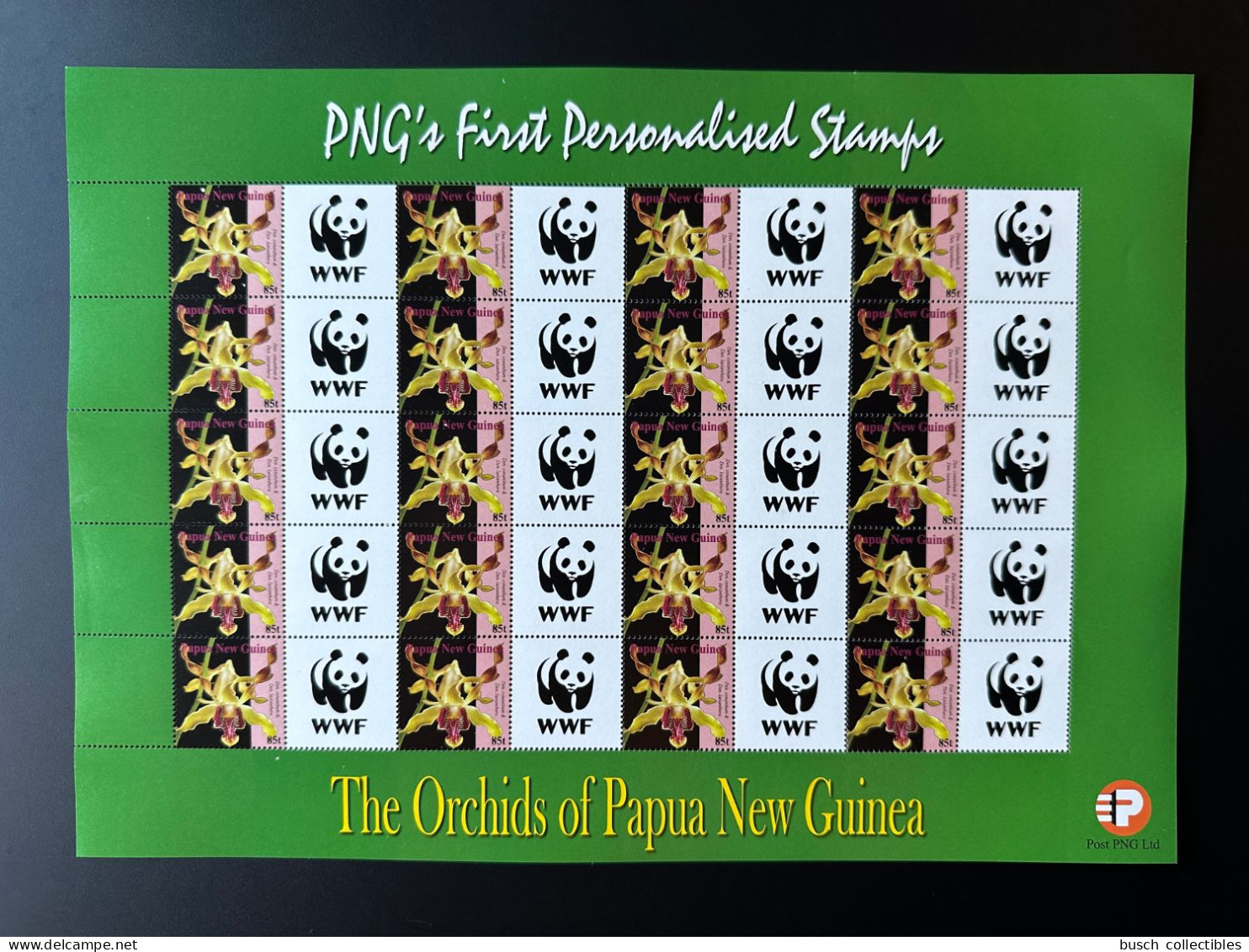 Papua New Guinea PNG 2007 Mi. 1244 Personalized WWF World Wide Fund For Nature Panda Faune Fauna Orchids Flowers - Papua New Guinea