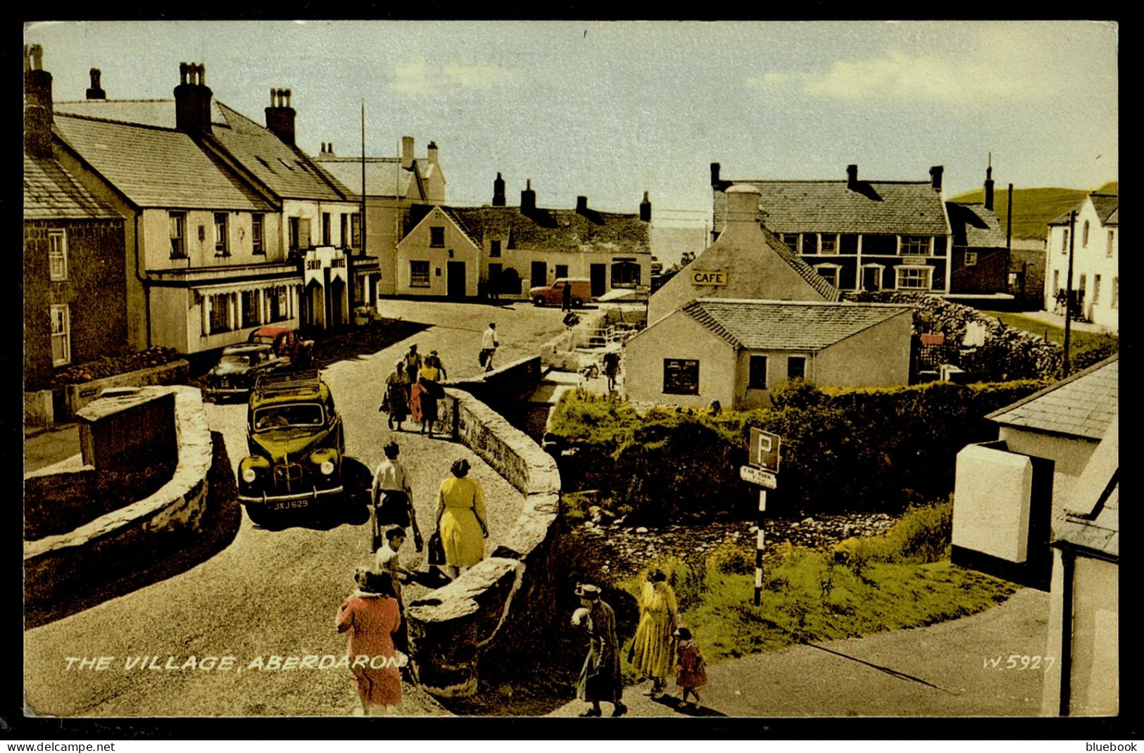 Ref 1624 - 1958 Postcard Aberdaron Village - Caernarvonshire Wales - Caernarvonshire