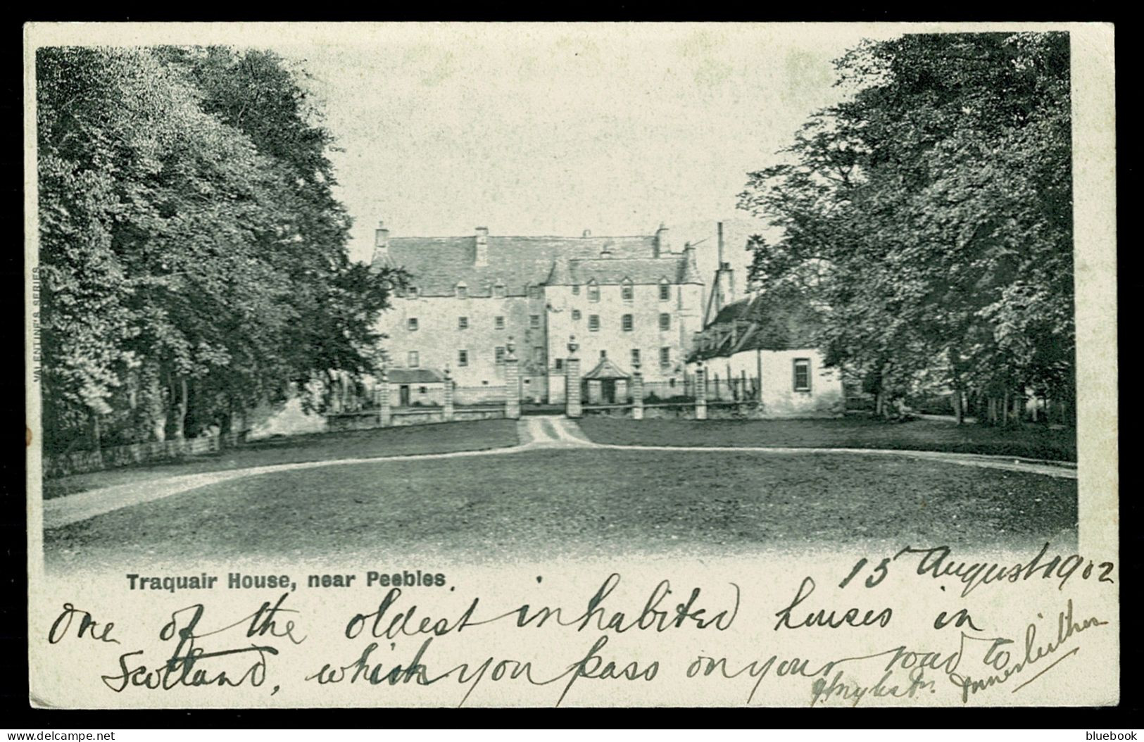 Ref 1624 - 1912 Postcard - Traquair House Near Peebles - Peeblesahire Scotland - Peeblesshire