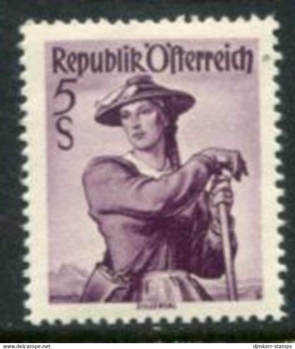 AUSTRIA 1948 Costumes Definitive 5 S. MNH / **.  Michel 925 - Unused Stamps