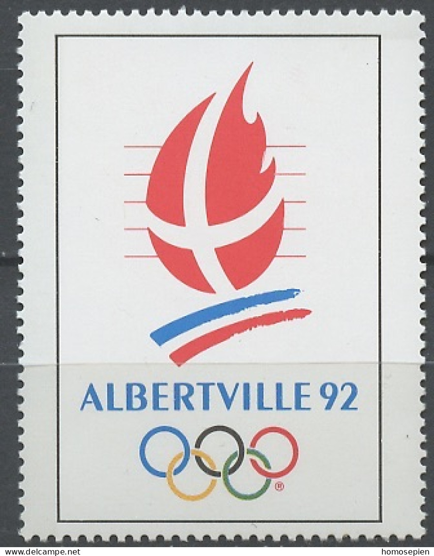 France - Frankreich érinnophilie 1992 Y&T N°V(1) - Michel N°ZF(?) ***) - Jeux Olympiques D'Hiver - Deportes