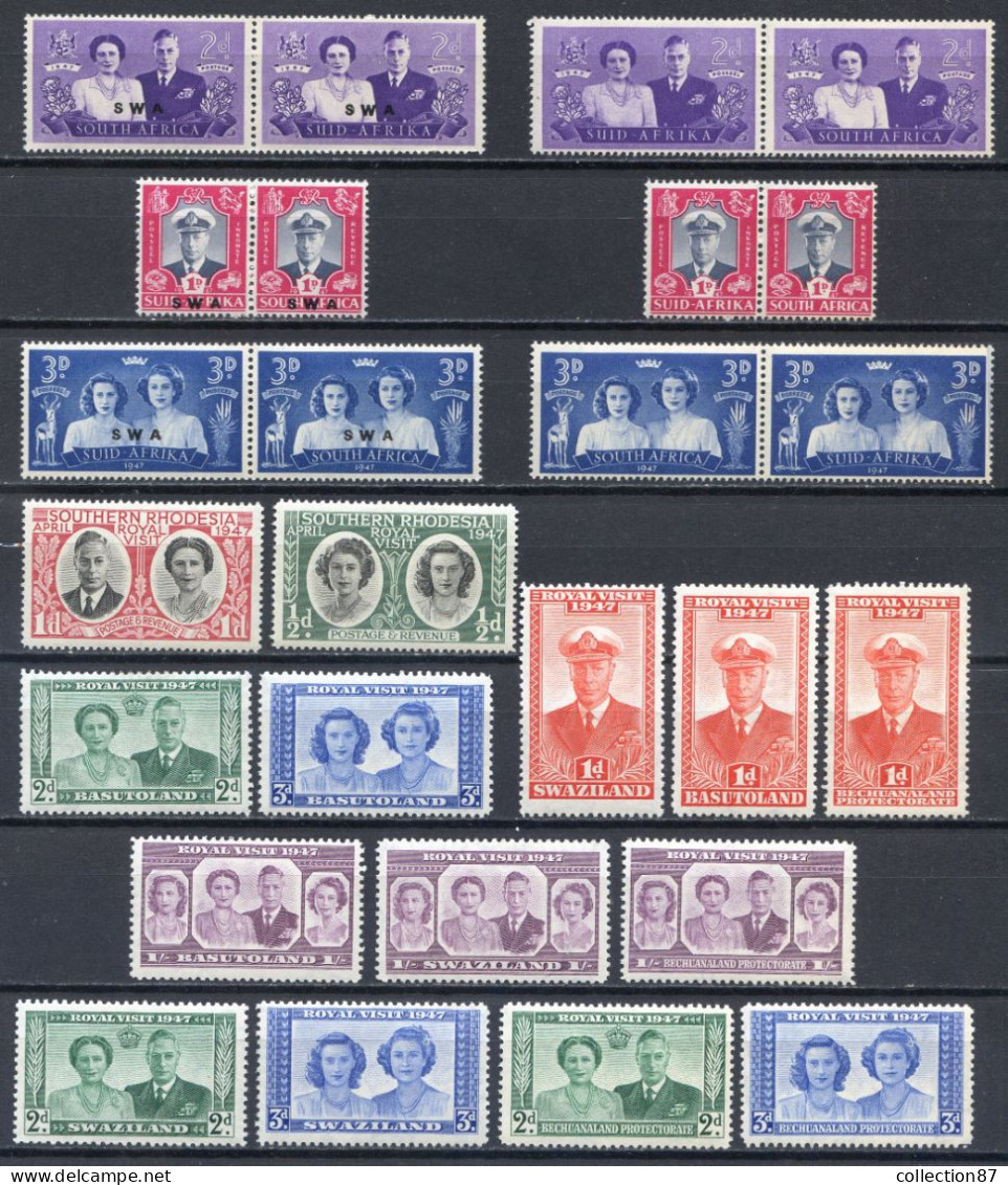 VISITE ROYALE < 6 Pays * & ** - AFRIQUE SUD-SWA-RHODESIE-BASUTOLAND-SWAZILAND-BECHUANALAND - Unused Stamps