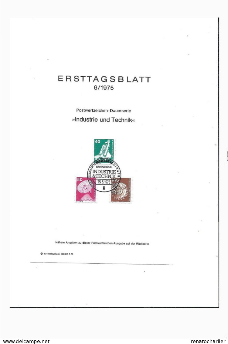 Ersttagsblatt.Format: 15 X 21 Centimètres.Industrie Und Technik - Sonstige & Ohne Zuordnung