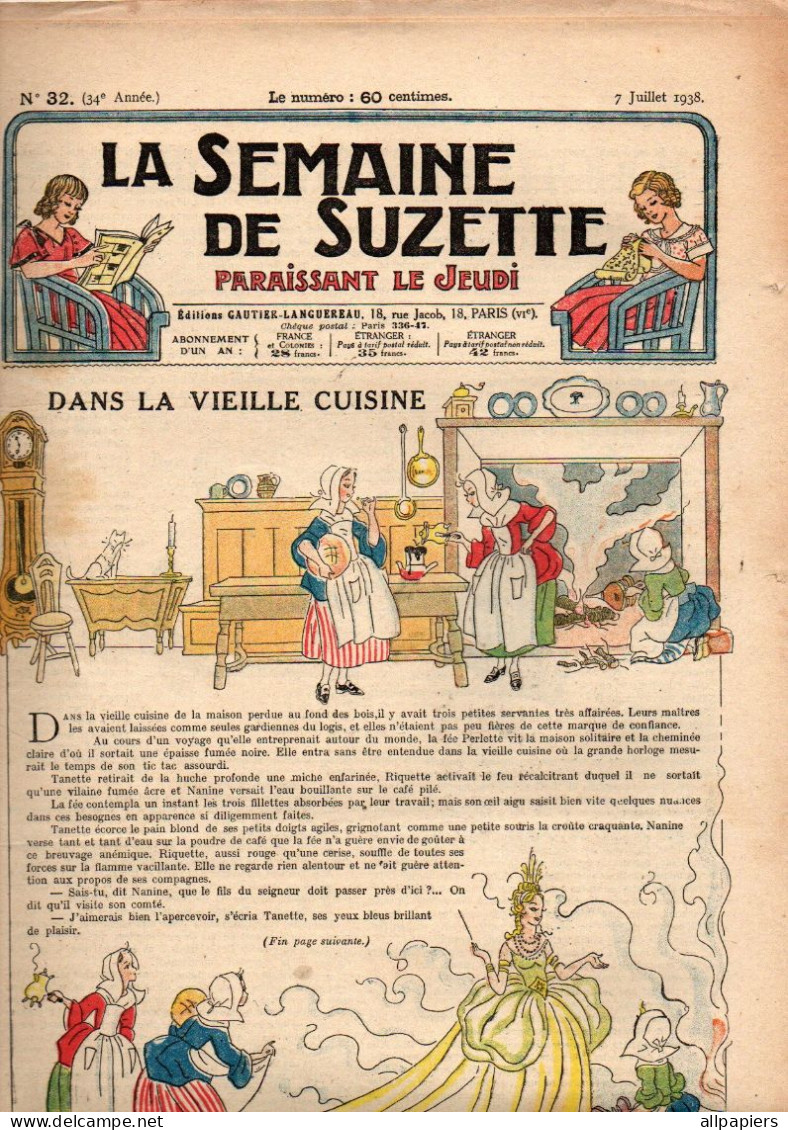 La Semaine De Suzette N°32 Dans La Vieille Cuisine - La Fête De La Semaine De Suzette - Sept Korrigans Au Clair De Lune - La Semaine De Suzette