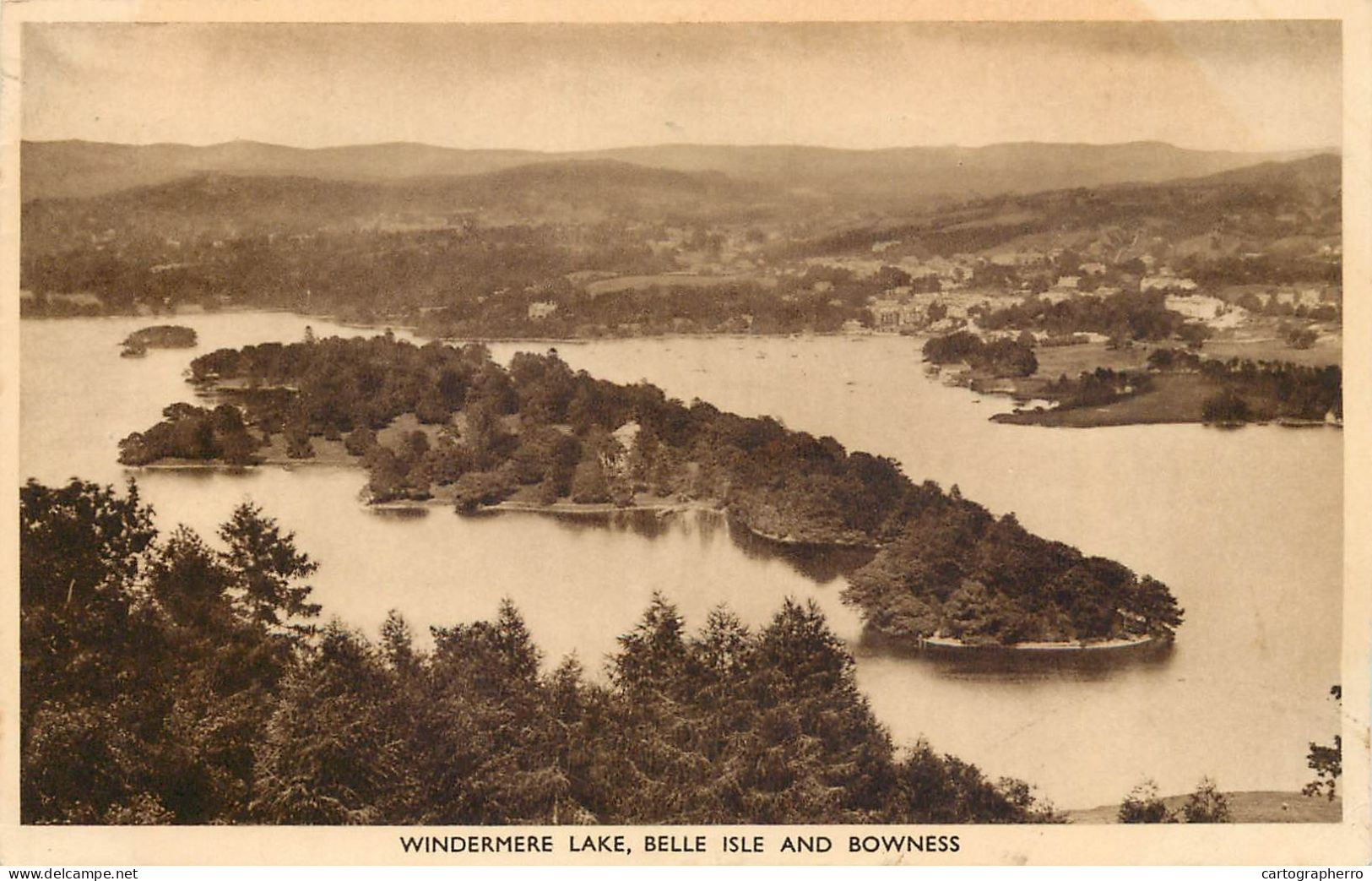 England Windermere Lake Belle Isle And Bowness General View - Windermere