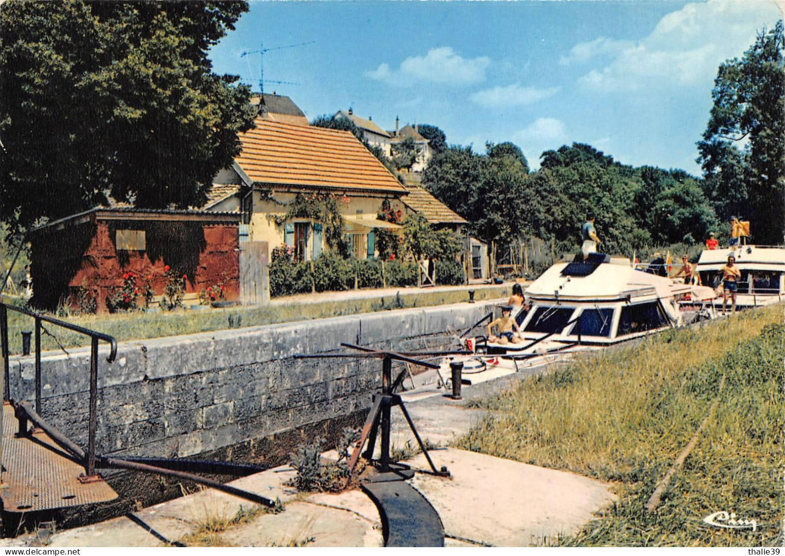 Dampierre écluse Canal Rhin Rhône Thème Péniches Péniche Plaisance - Dampierre