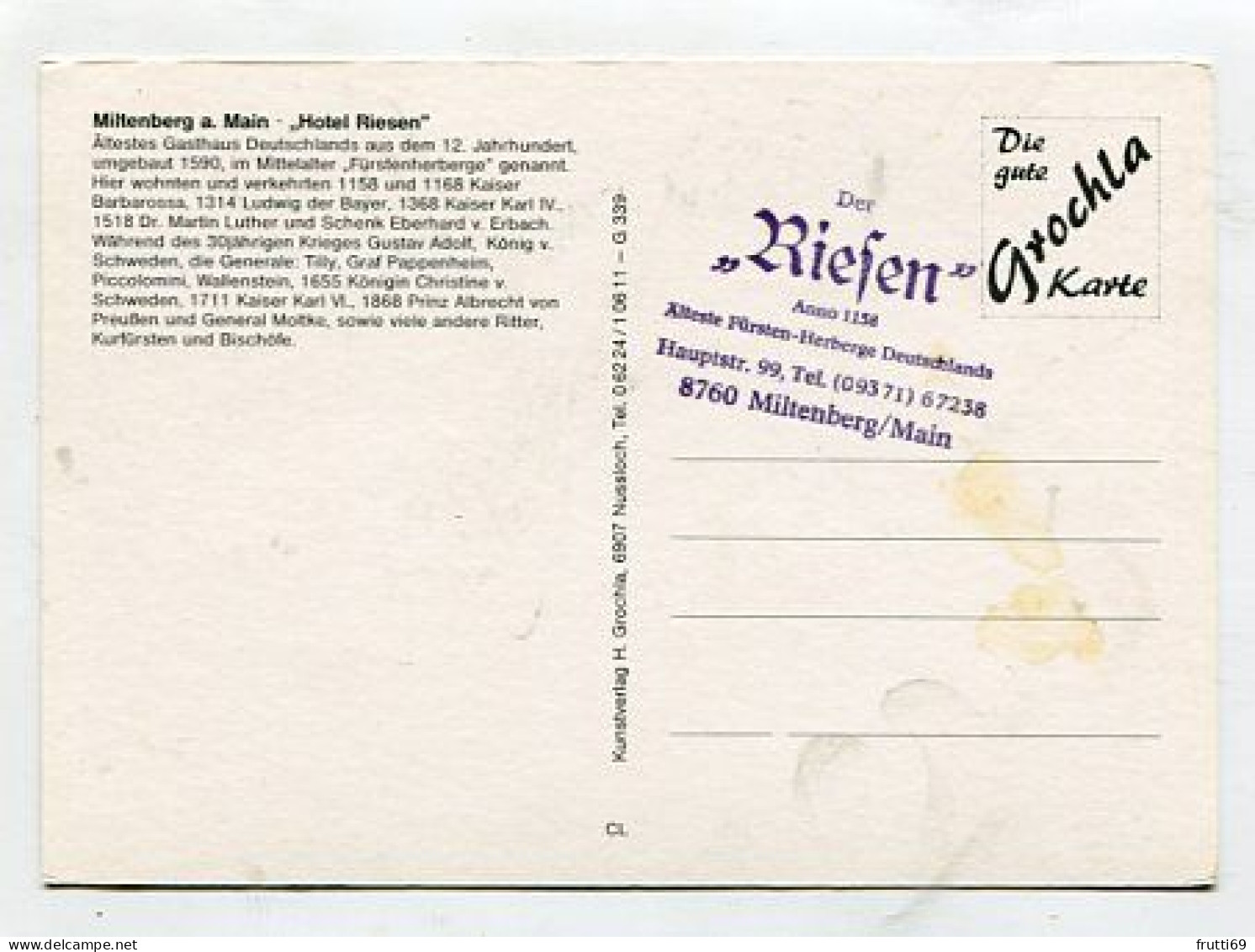 AK 154701 GERMANY - Miltenberg A. Main - Hotel Riesen - Miltenberg A. Main