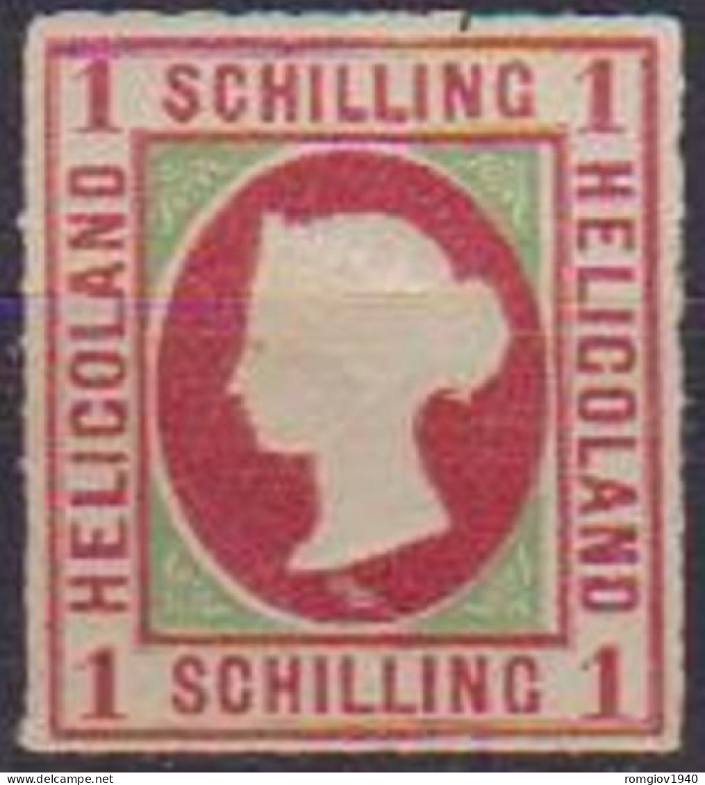 HELIGOLAND ANTICHI STATI  1867-68 EFFIGE DELLA REGINA VITTORIA IN RILIEVO  UNIF.2  MLH VF - Héligoland