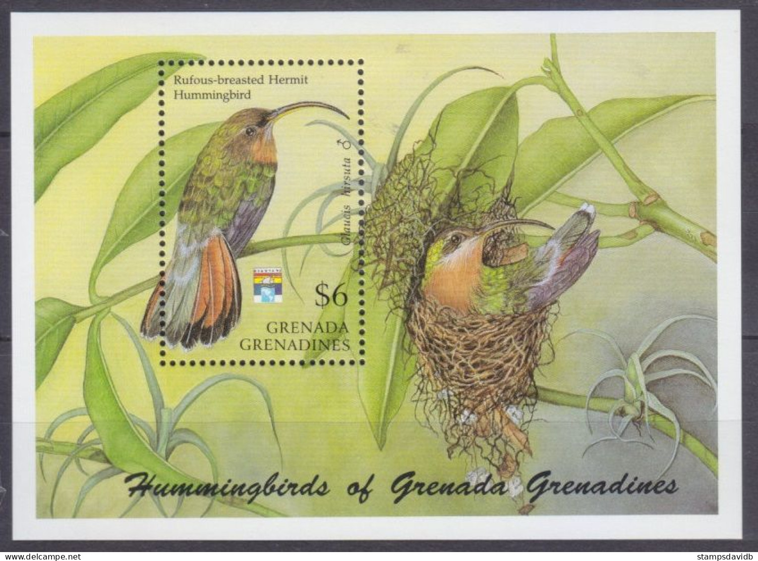 1991 Grenada Grenadines 1472/B244 Birds 8,00 € - Colibris