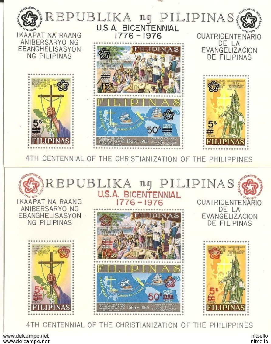 HB ASIA /// (C060) FILIPINAS 1976 USA Bicentennial Evangelization 2HB**MNH ¡¡¡ OFERTA - LIQUIDATION !!! JE LIQUIDE !!! - Philippinen
