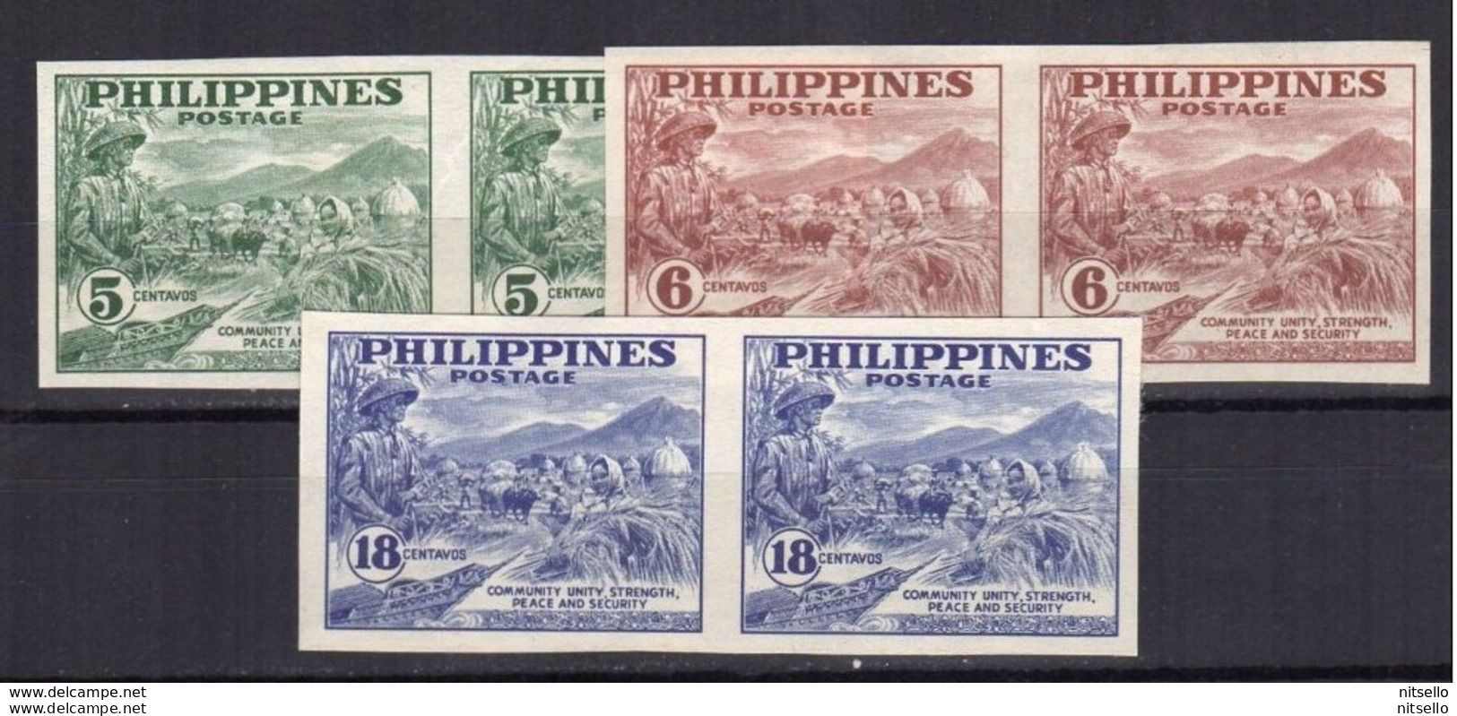 LOTE 1694  ///   (C132) FILIPINAS 1951  SIN DENTAR *MH - Philippinen