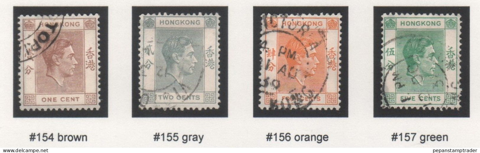 HongKong - #154-57 - Used - Used Stamps