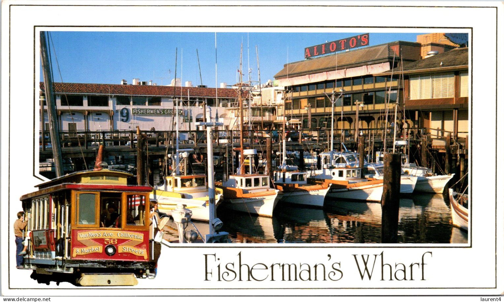 19-8-2023 (2 T 55) USA - San Francisco (19 X 11 Cm) Fisherman's Wharf (with Tramway - Trolley-car) - San Francisco