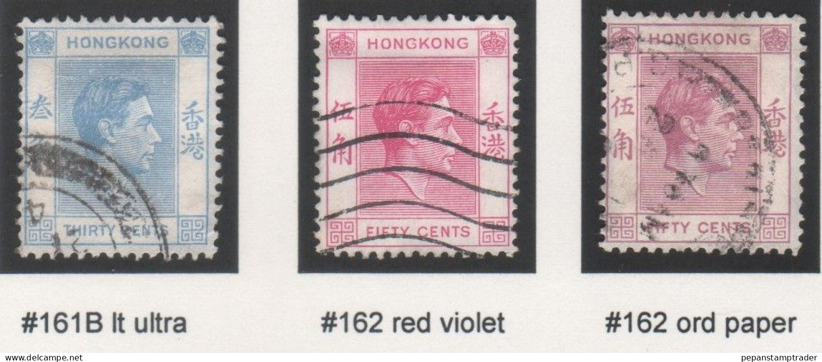 HongKong - #161B+62+62 - Used - Used Stamps