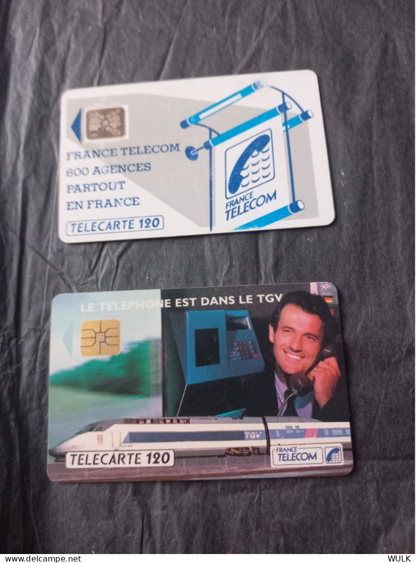 2 TELECARTES FRANCE TELECOM 120 UNITES - 600 Agences