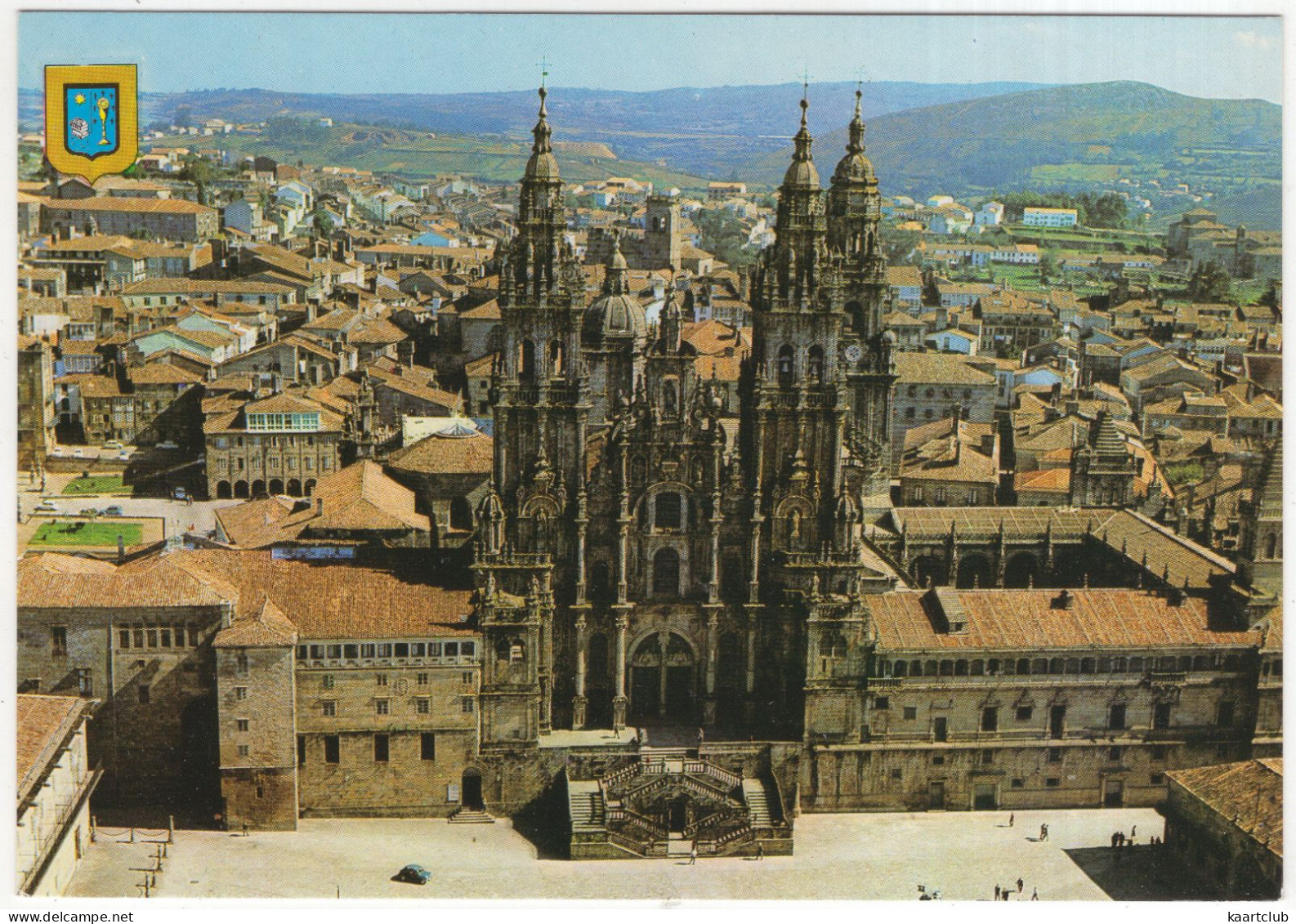 Santiago De Compostella - Vista Aérea. Fachada De La Catedral - Obradoiro - (Espana/Spain) - Santiago De Compostela