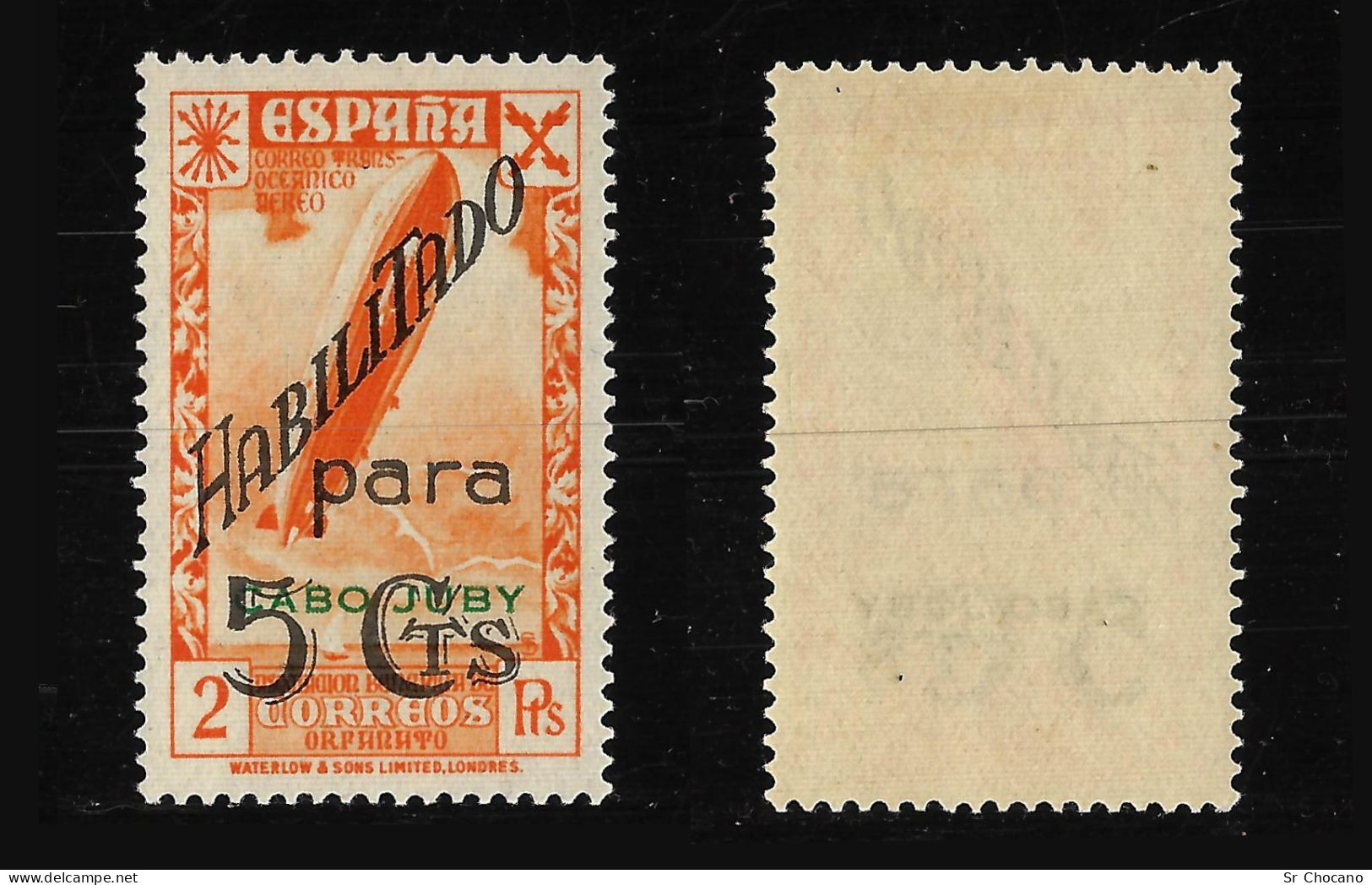 CABO JUBY.BENEFICENCIA.1941.5c S 2p.MNH.Edifil 11 - Cape Juby