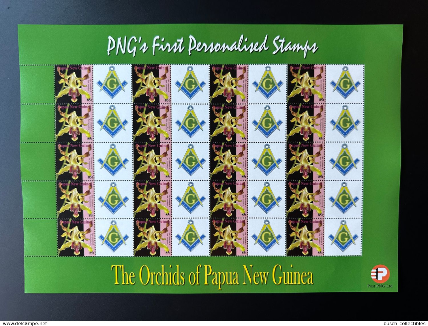 Papua New Guinea PNG 2007 Mi. 1244 Personalized Franc-maçons Freimaurer Freemasonry Masonic Orchids Flowers - Papouasie-Nouvelle-Guinée